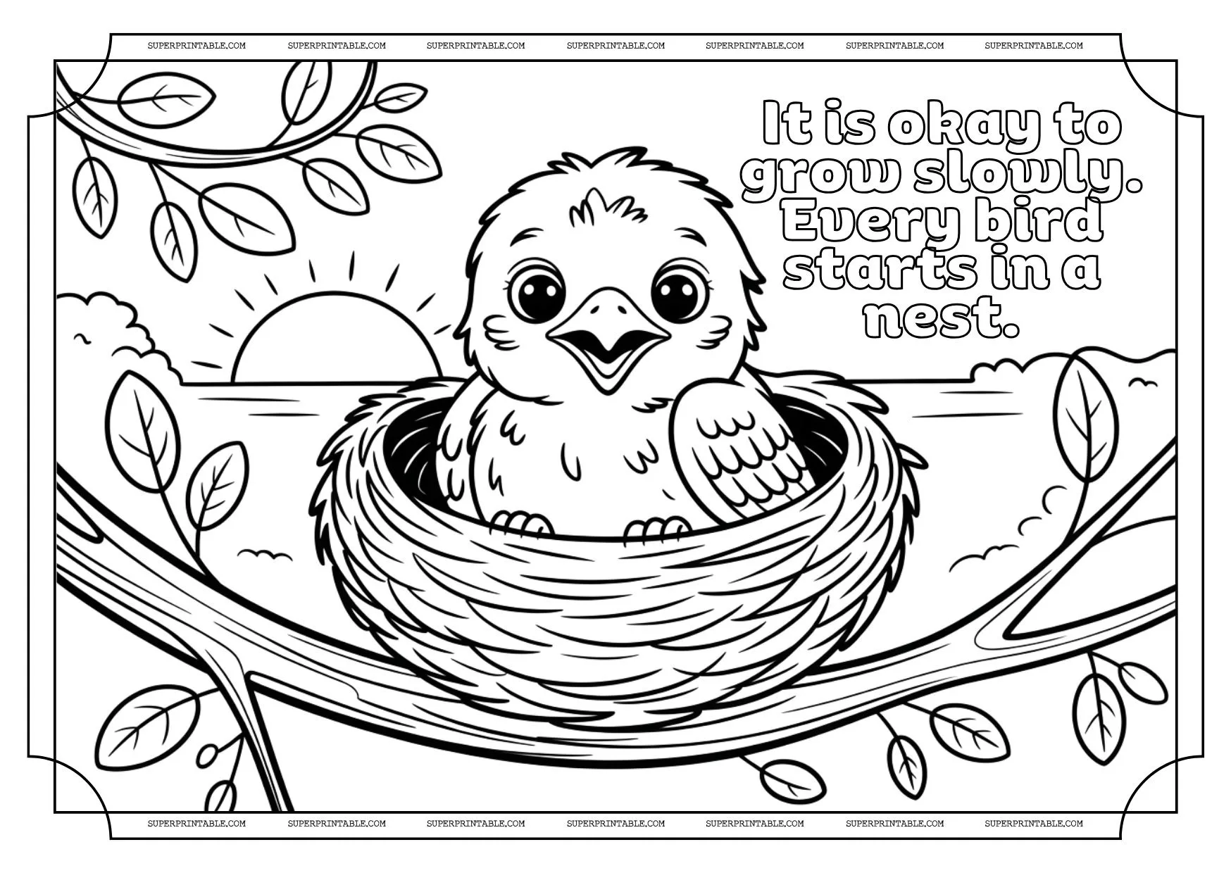 The Little Birds Life Lessons Coloring Collection 7