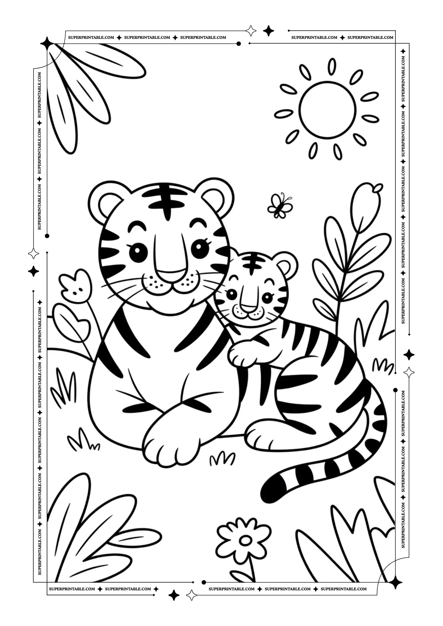 Tiger Coloring Pages 3