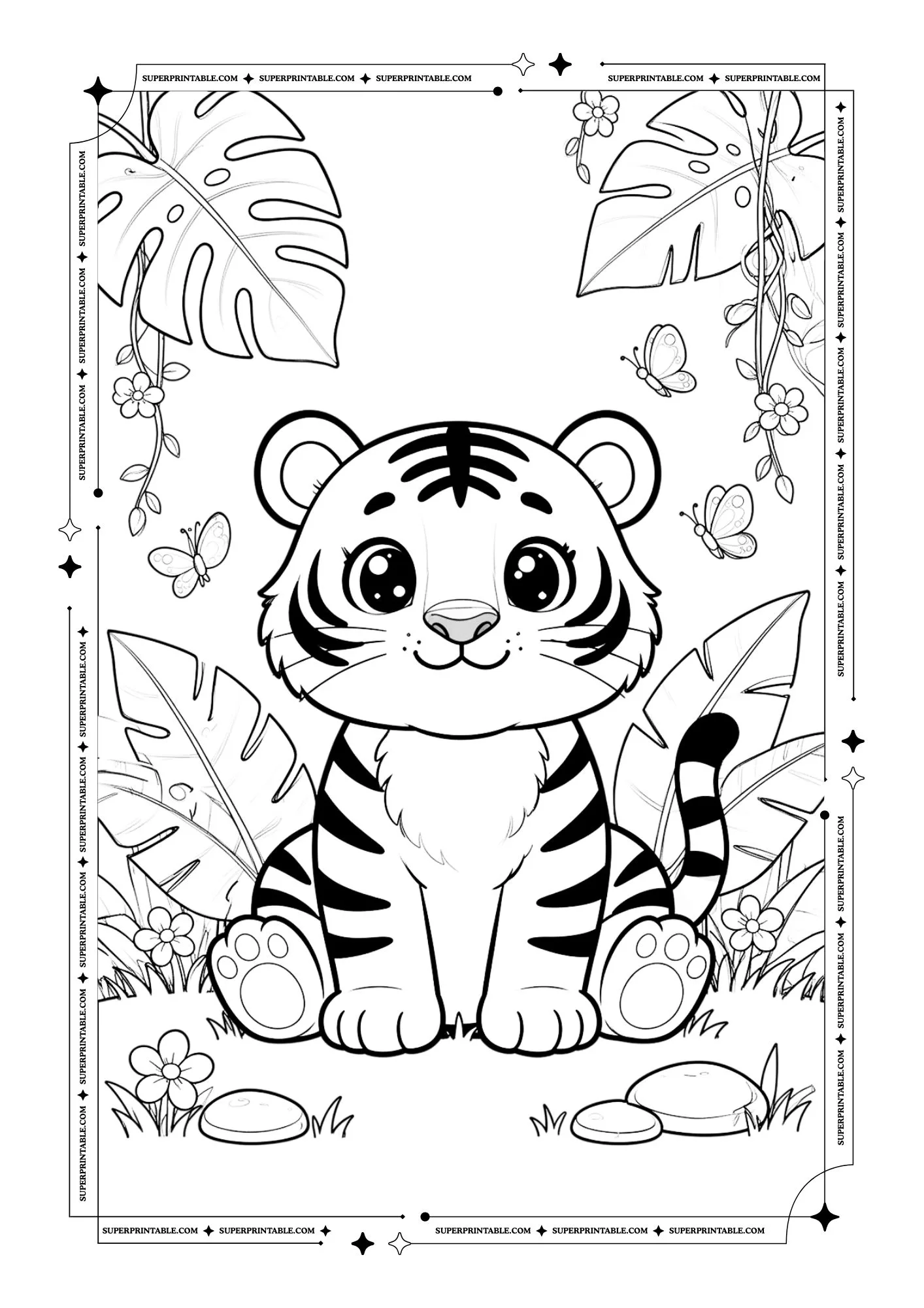Tiger Coloring Pages 4