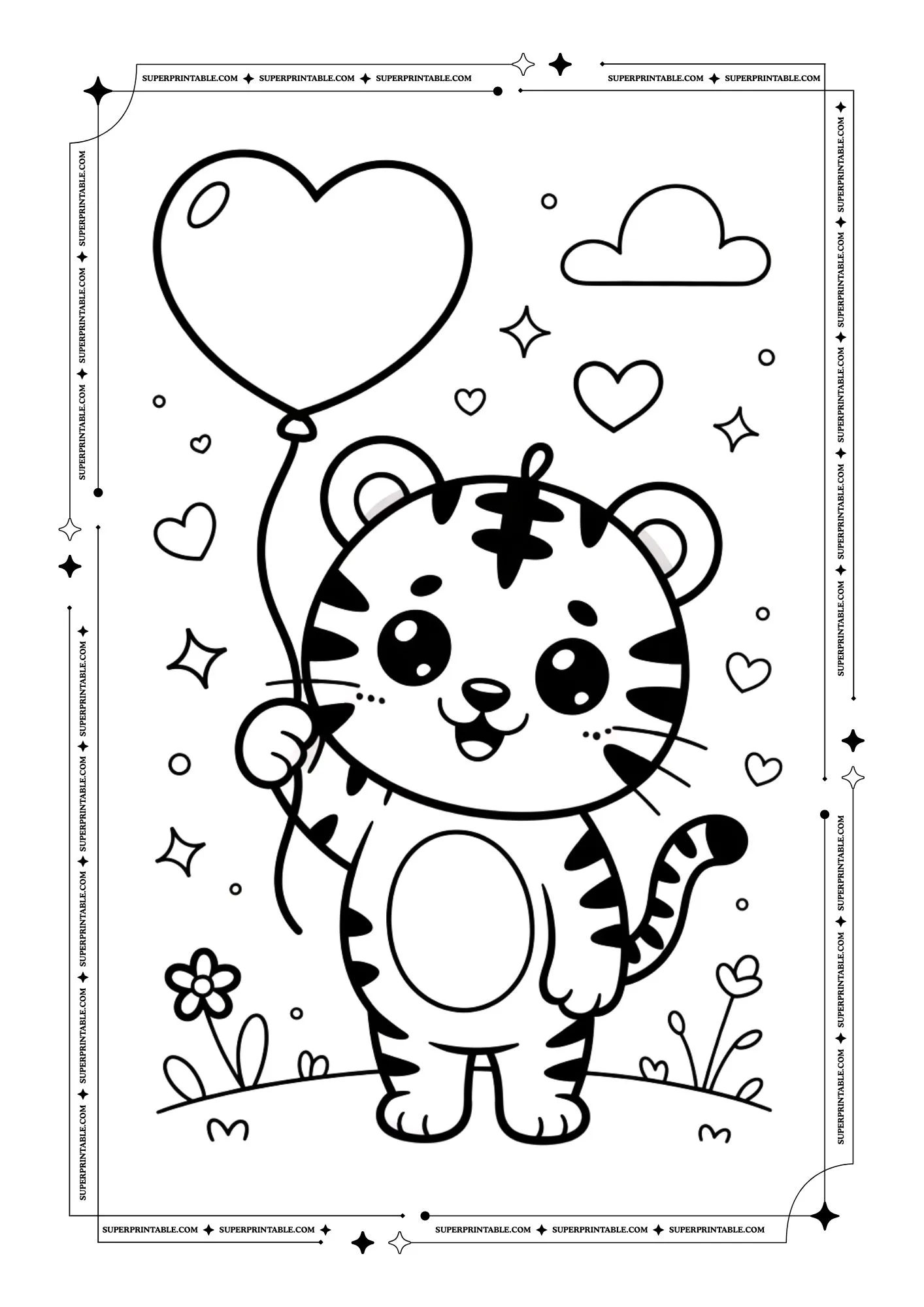 Tiger Coloring Pages 5