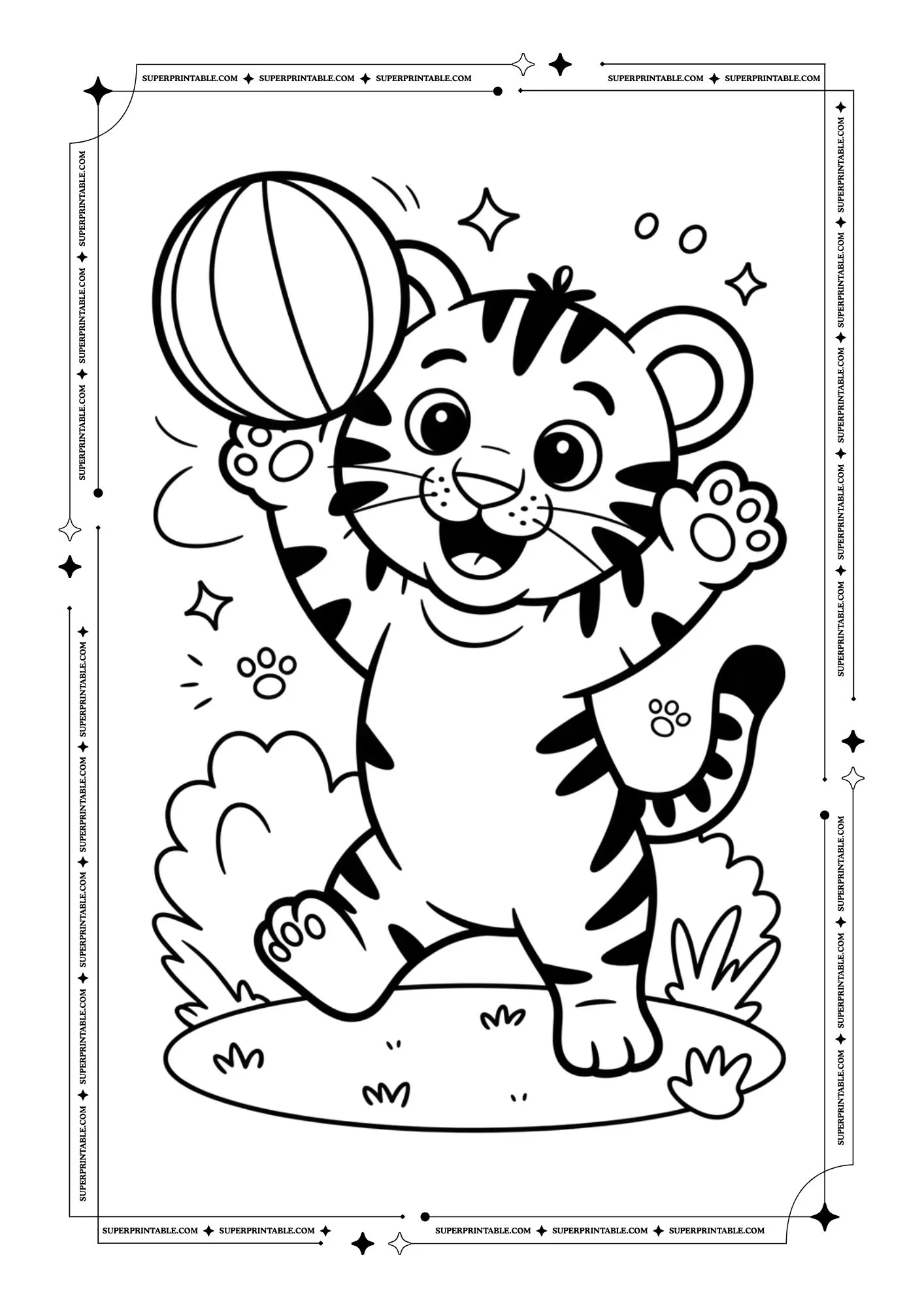 Tiger Coloring Pages 6