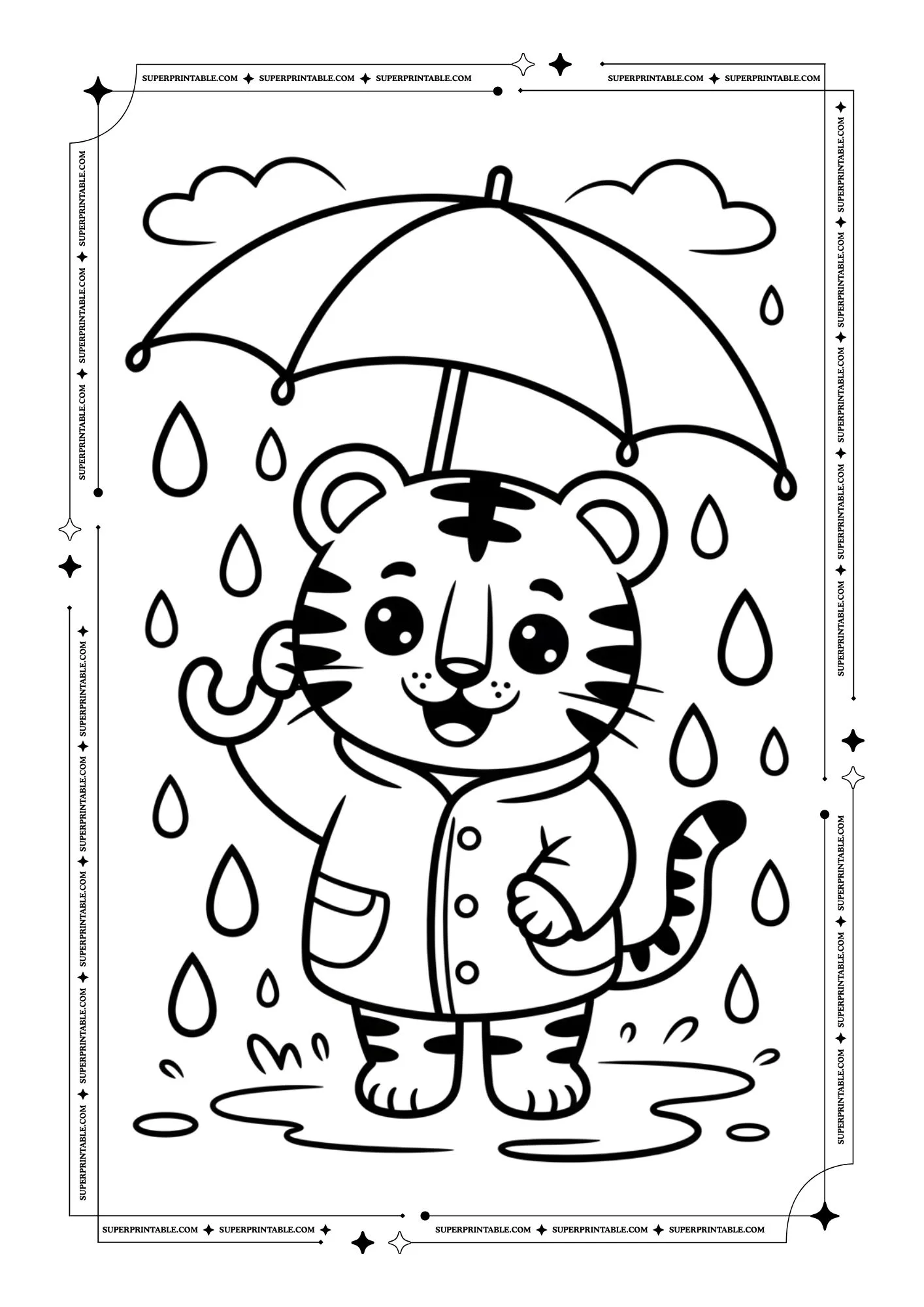Tiger Coloring Pages 7