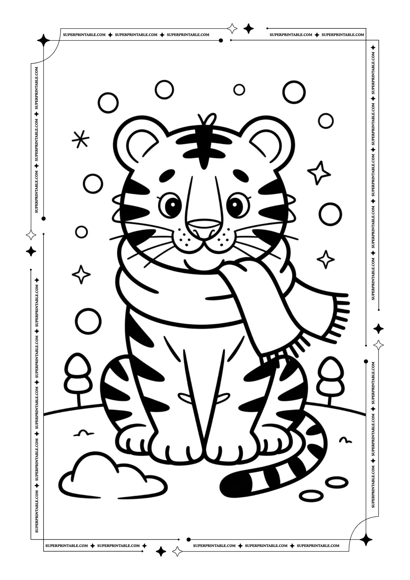 Tiger Coloring Pages 9
