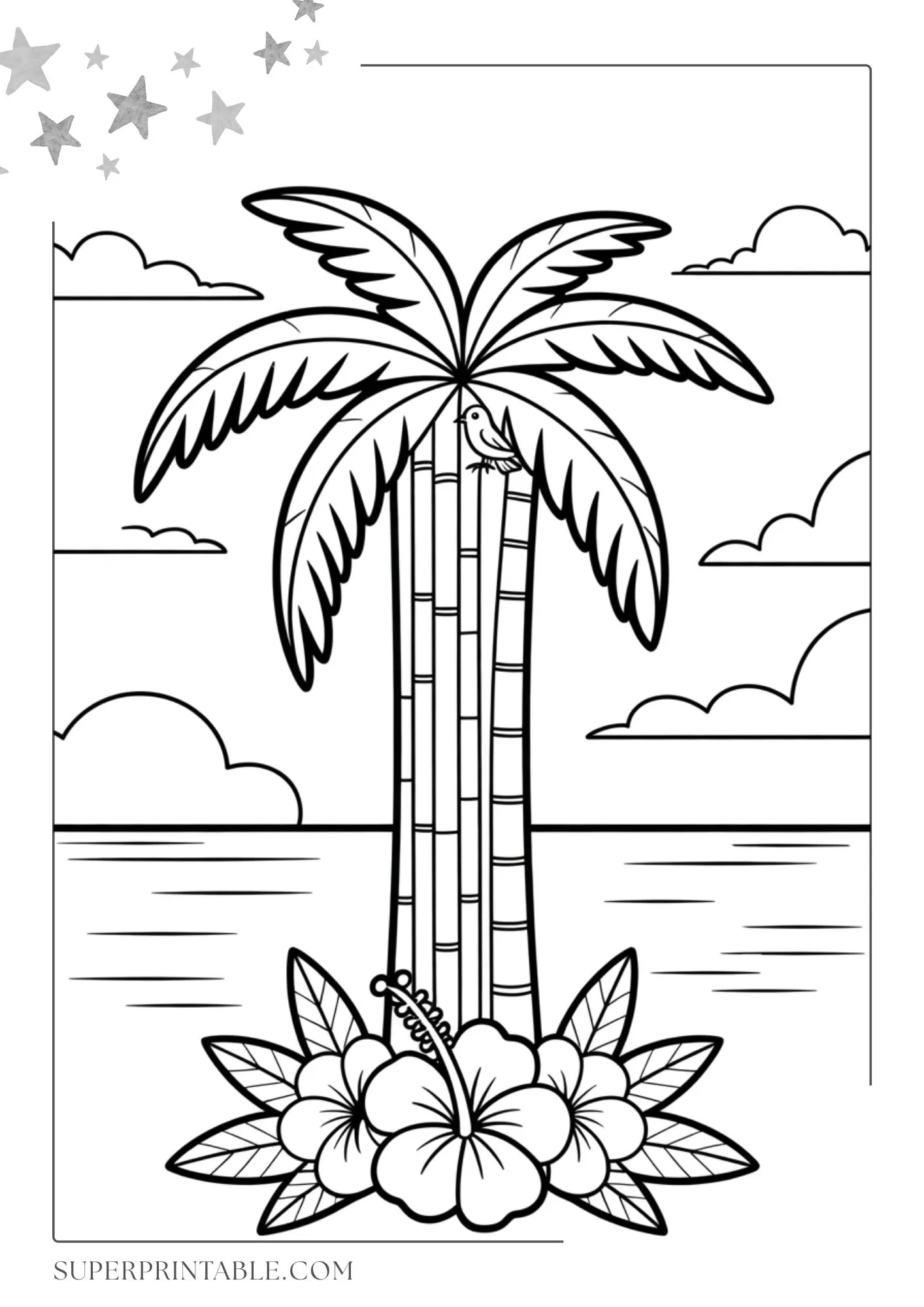 Tropical Alphabet Coloring Pages 9