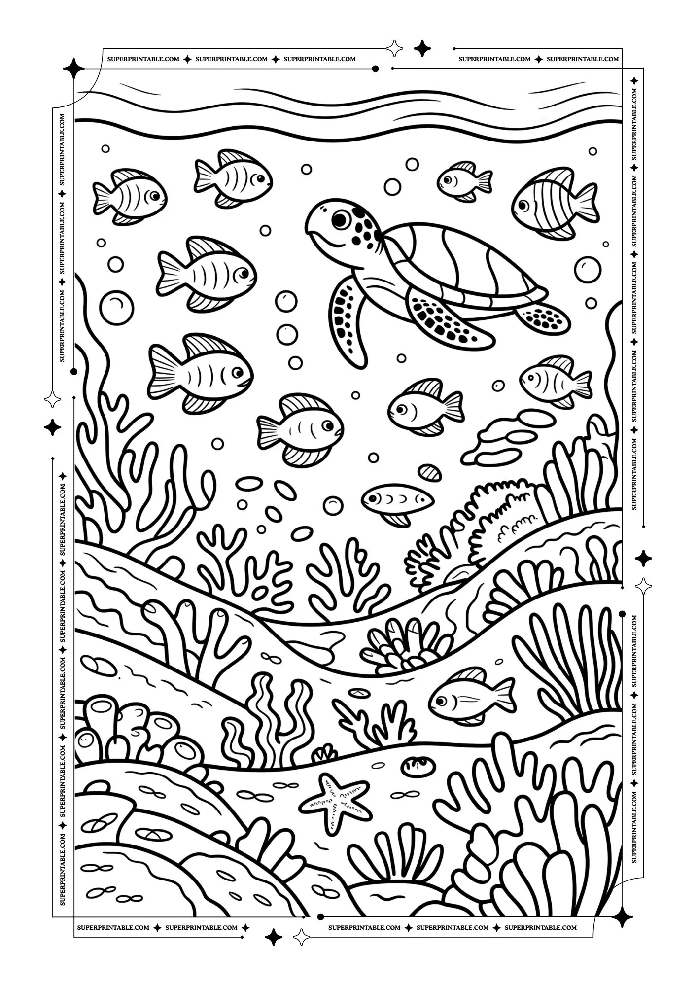 Underwater Life Coloring Pages 2