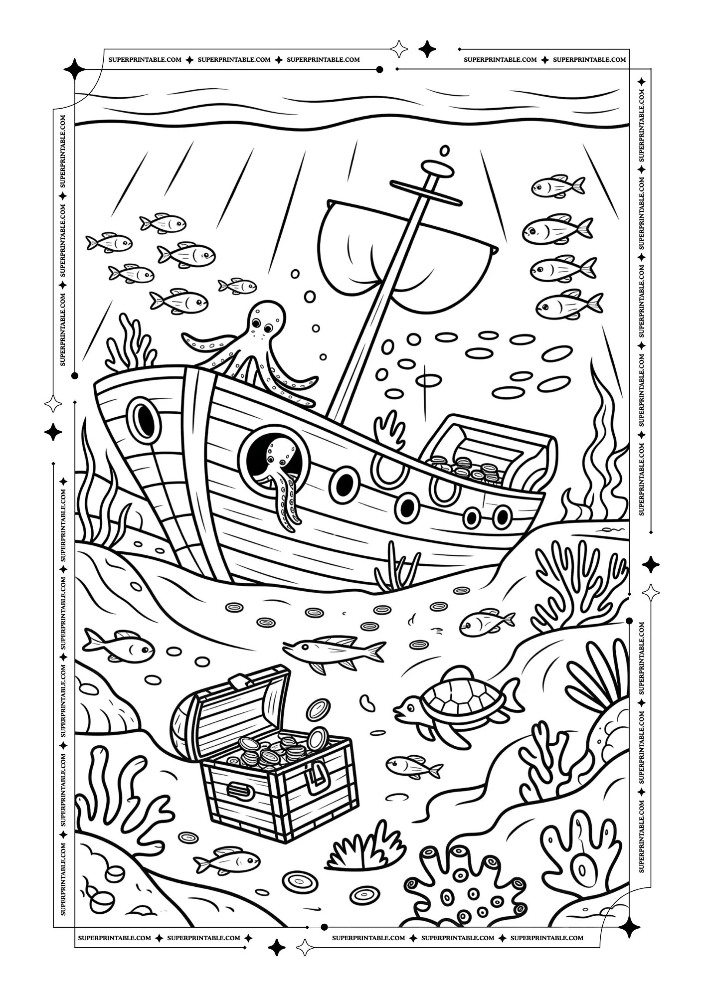 Underwater Life Coloring Pages 3