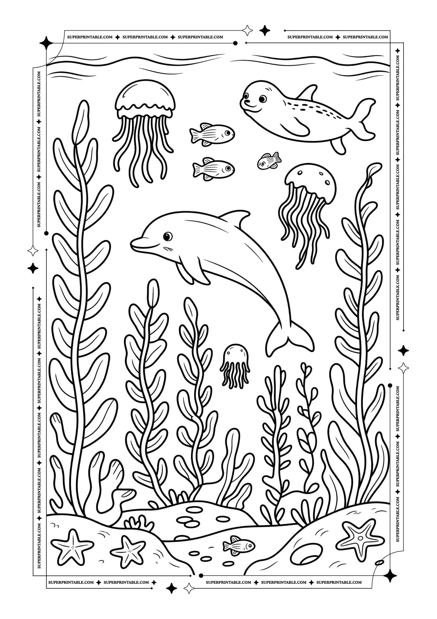 Underwater Life Coloring Pages 4