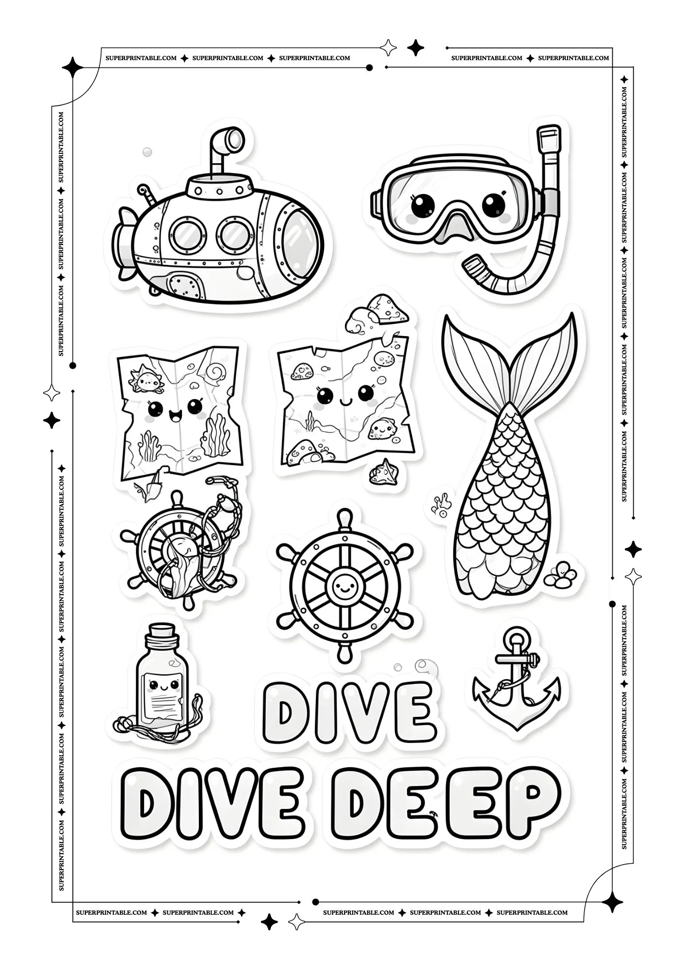 Underwater Life Sticker Pages 1
