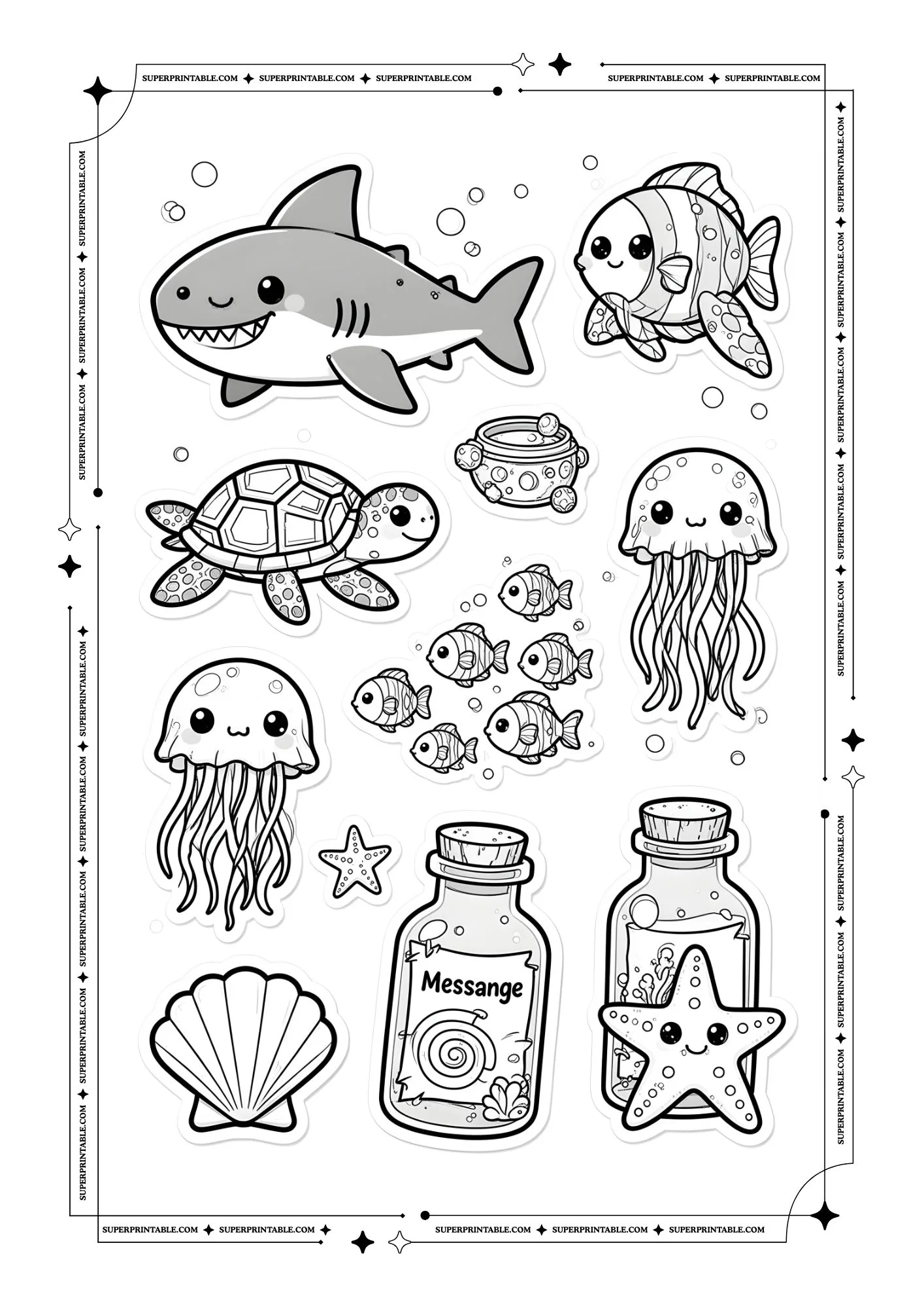 Underwater Life Sticker Pages 4