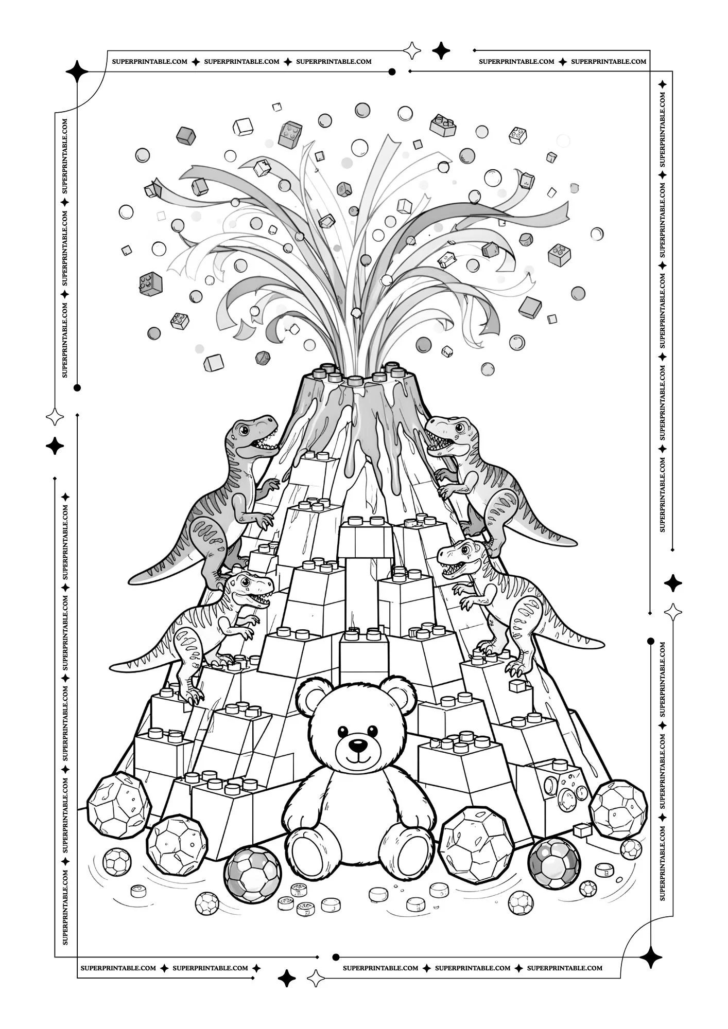 Volcano World Coloring Pages 3