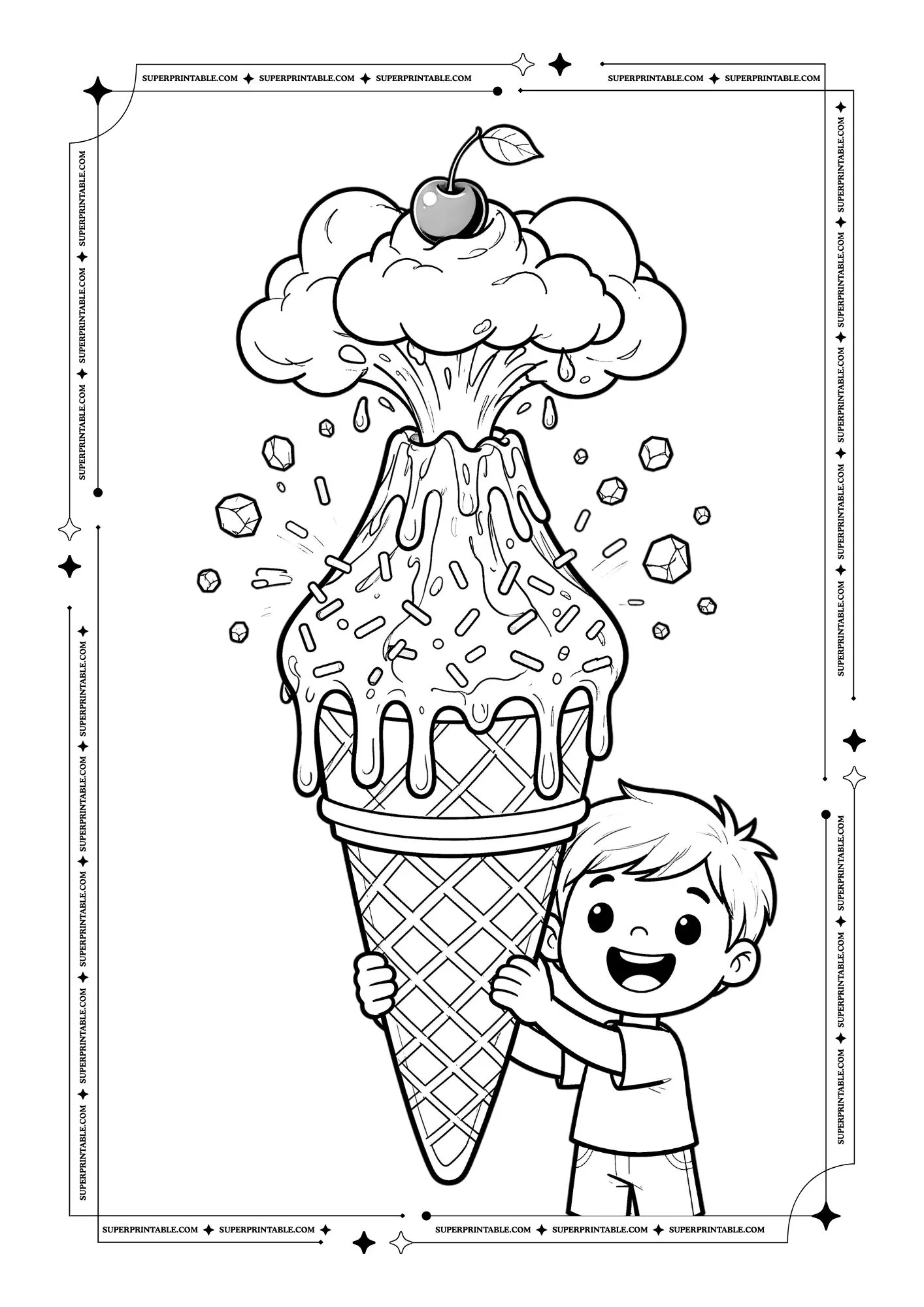 Volcano World Coloring Pages 5