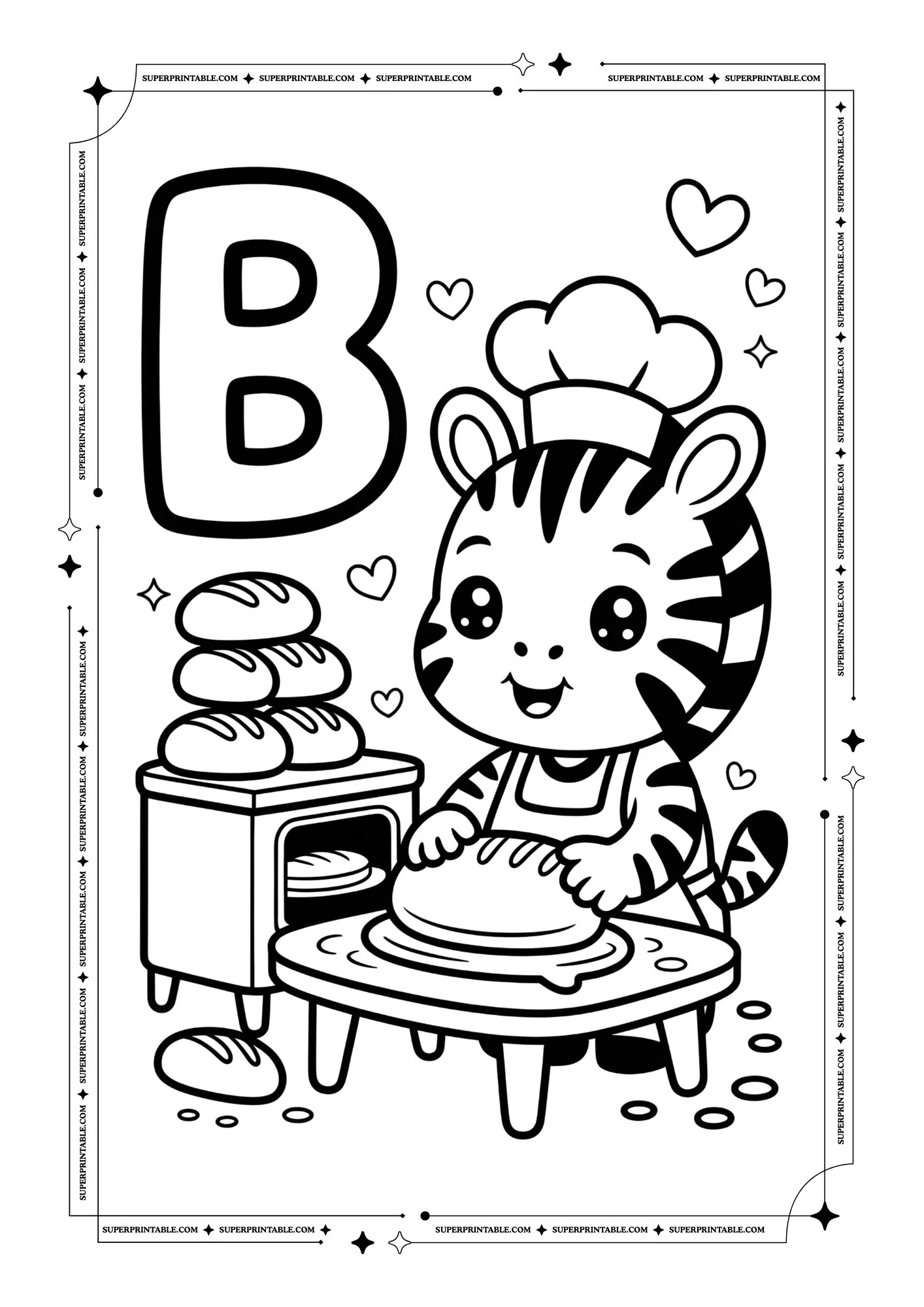 Zebra Alphabet Coloring Pages 2