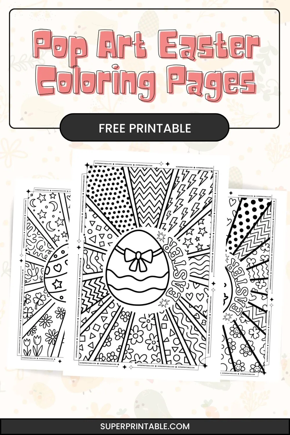 10+ Pop Art Easter Coloring Pages Pinterest Image