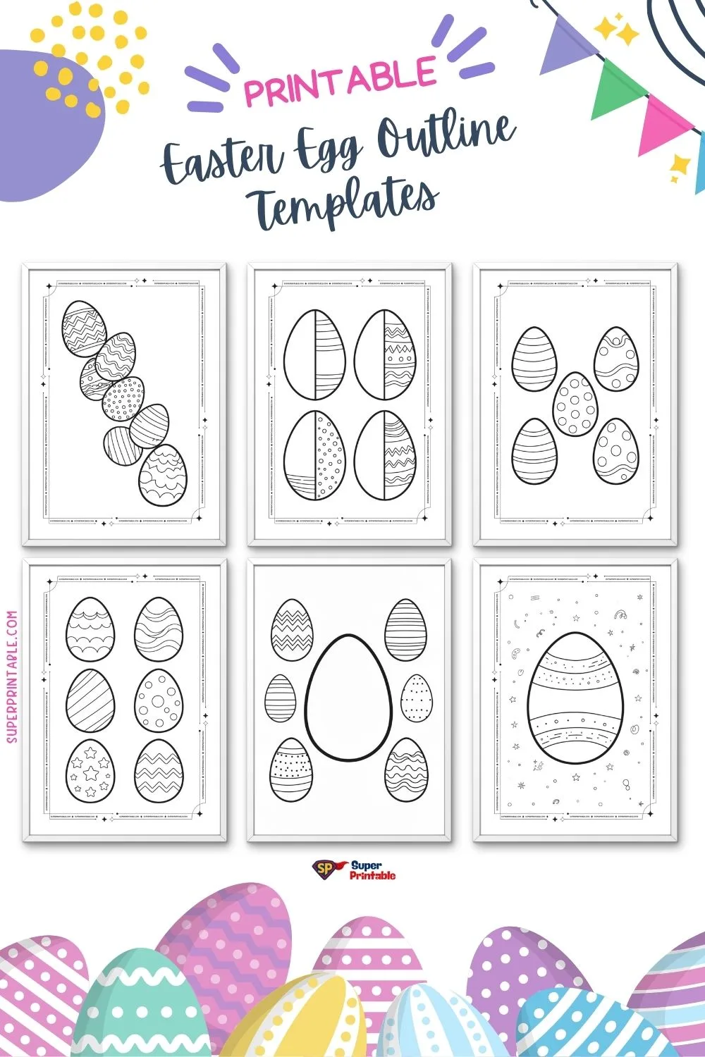 10+ Printable Easter Egg Outline Templates Pinterest Image