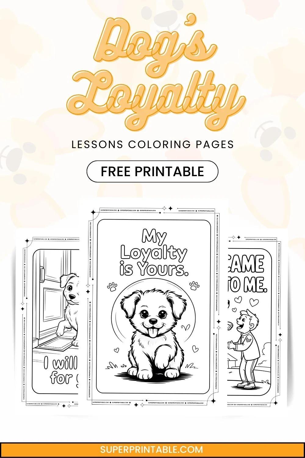 12+ Dog's Loyalty Lessons Coloring Pages Pinterest Image