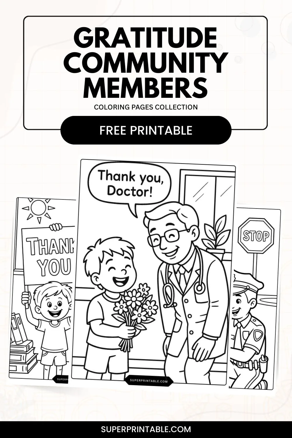 12+ Gratitude Community Members Coloring Pages Pinterest Image