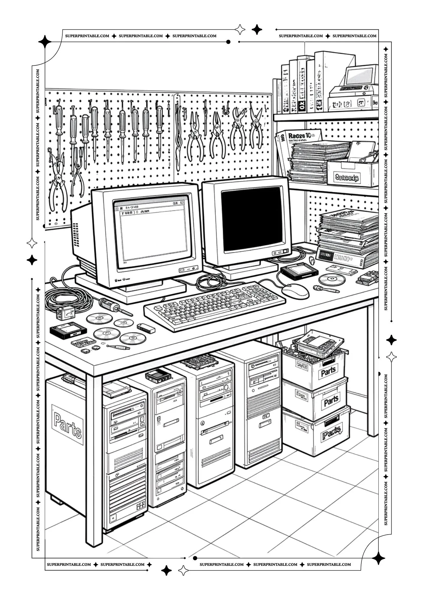 90's PC World Coloring Pages 13