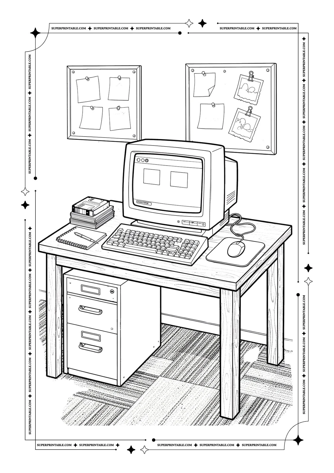 90's PC World Coloring Pages 6