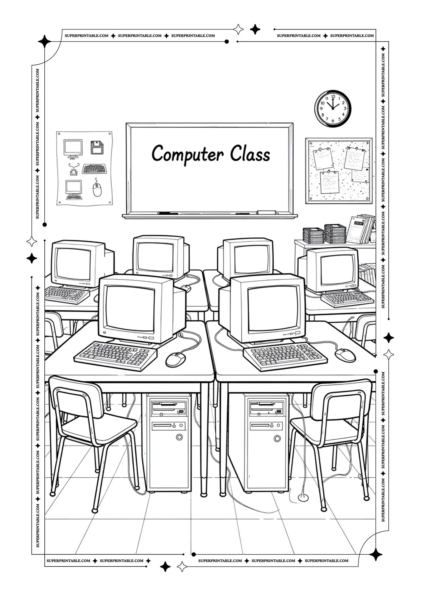 90's PC World Coloring Pages 7