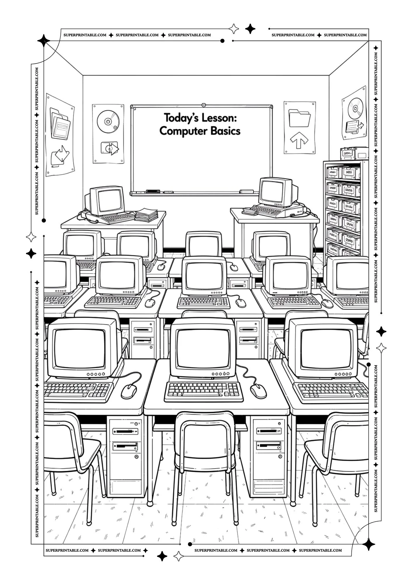 90's PC World Coloring Pages 9