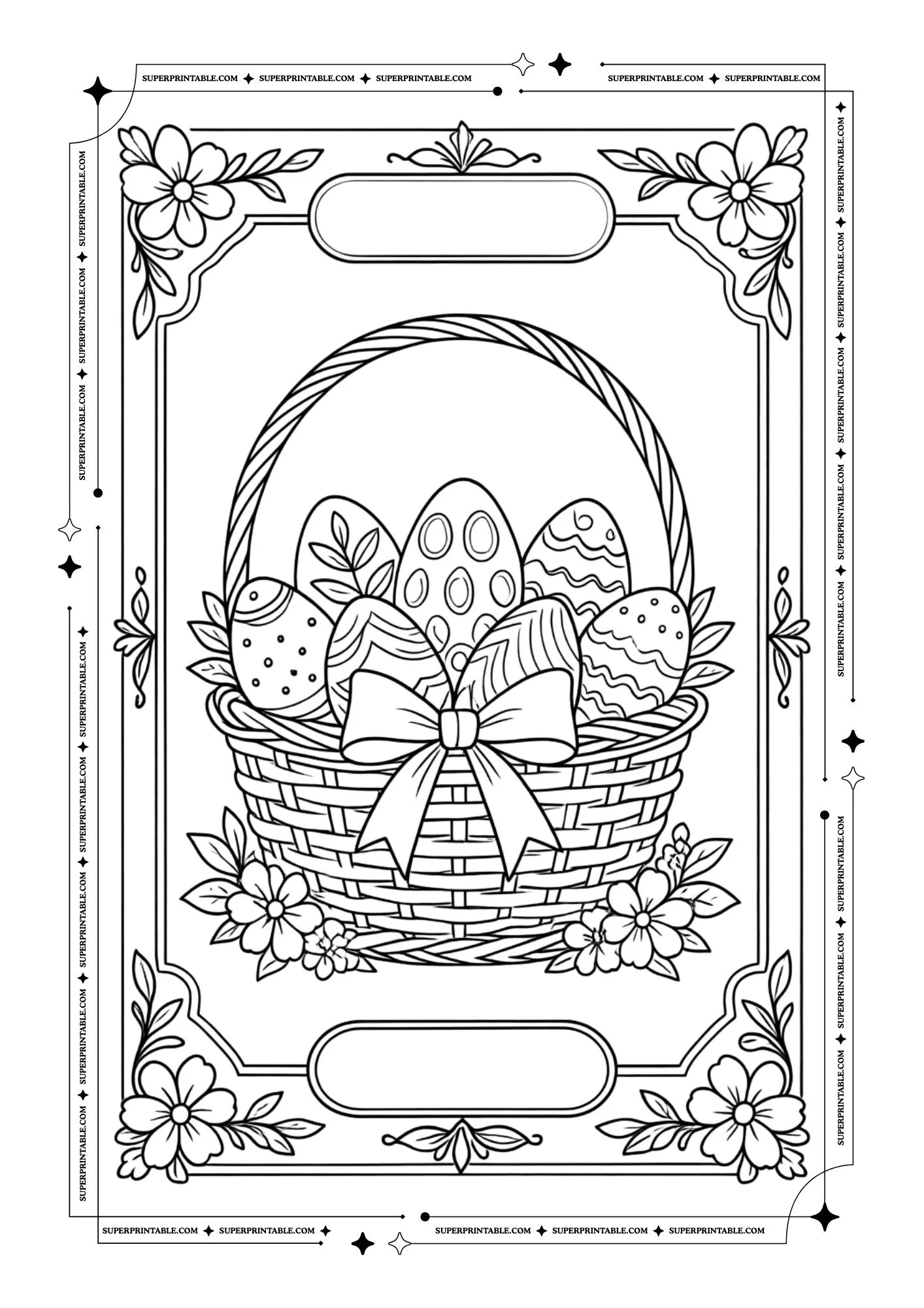 Beautiful Easter Basket Coloring Pages You’ll Love 2