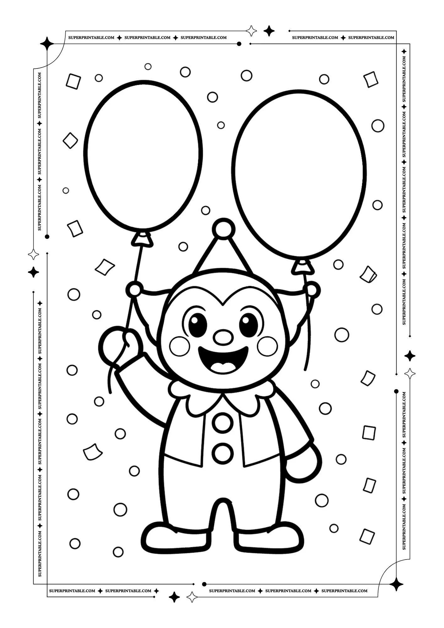 Carnival Jokers Coloring Pages 5