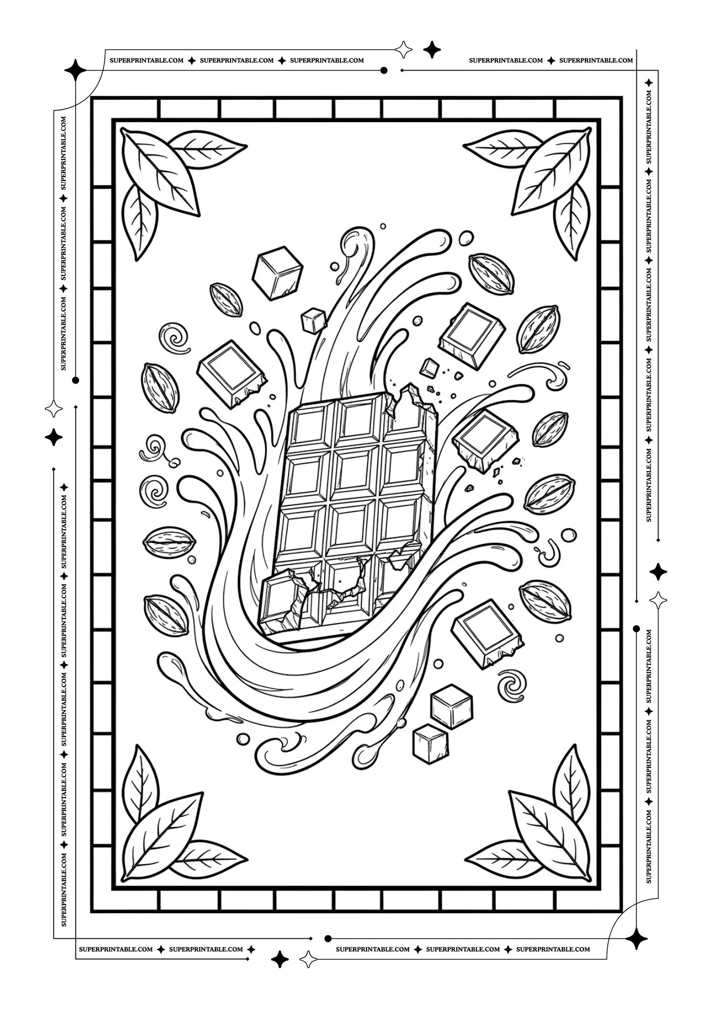Chocolate Coloring Pages 1