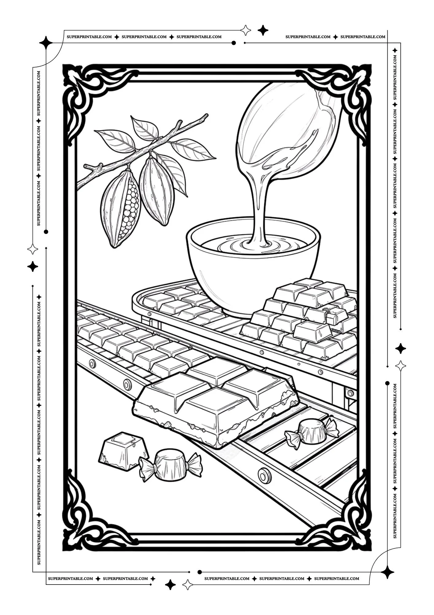 Chocolate Coloring Pages 2