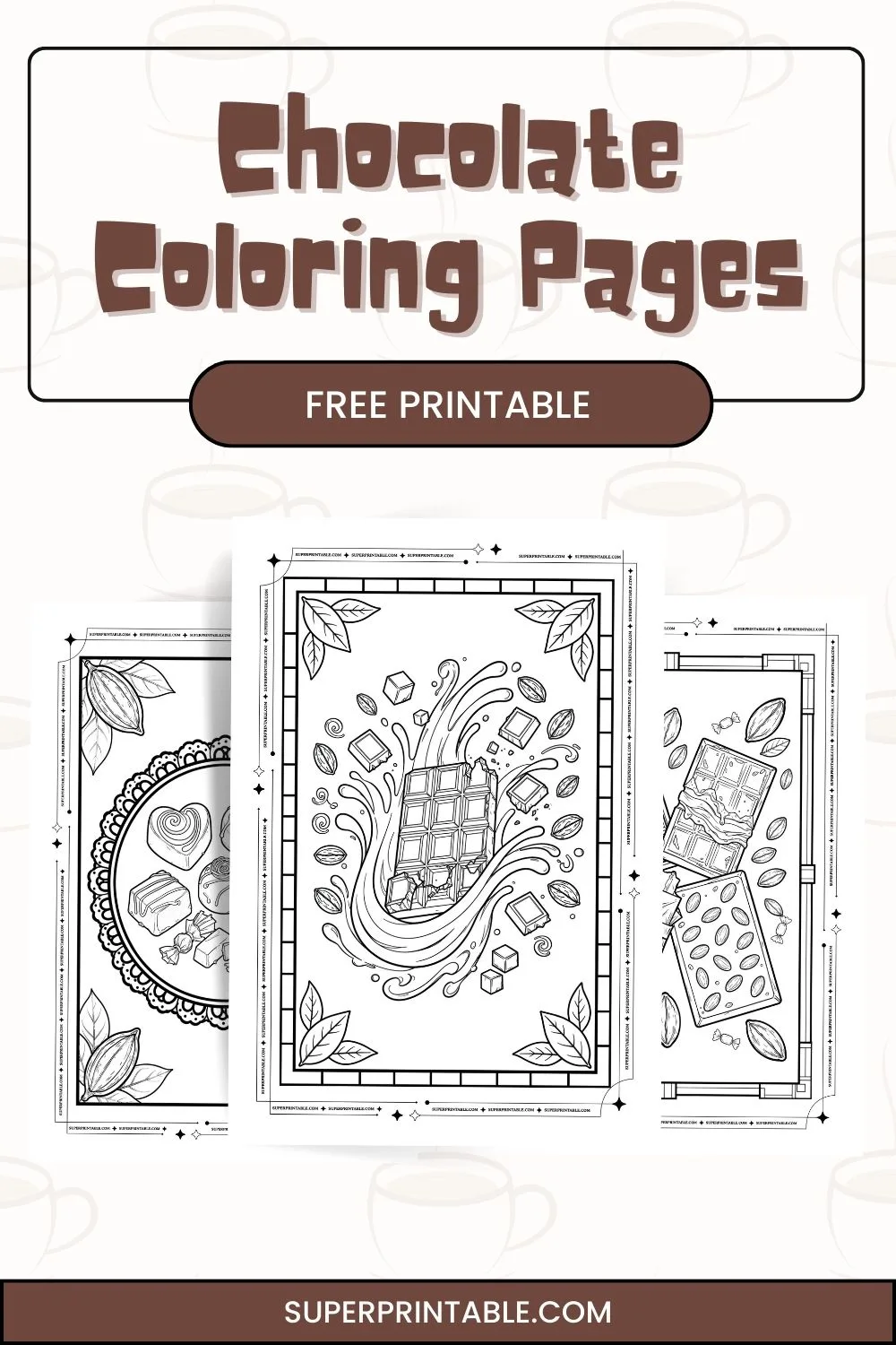 Chocolate Coloring Pages Pinterest Image
