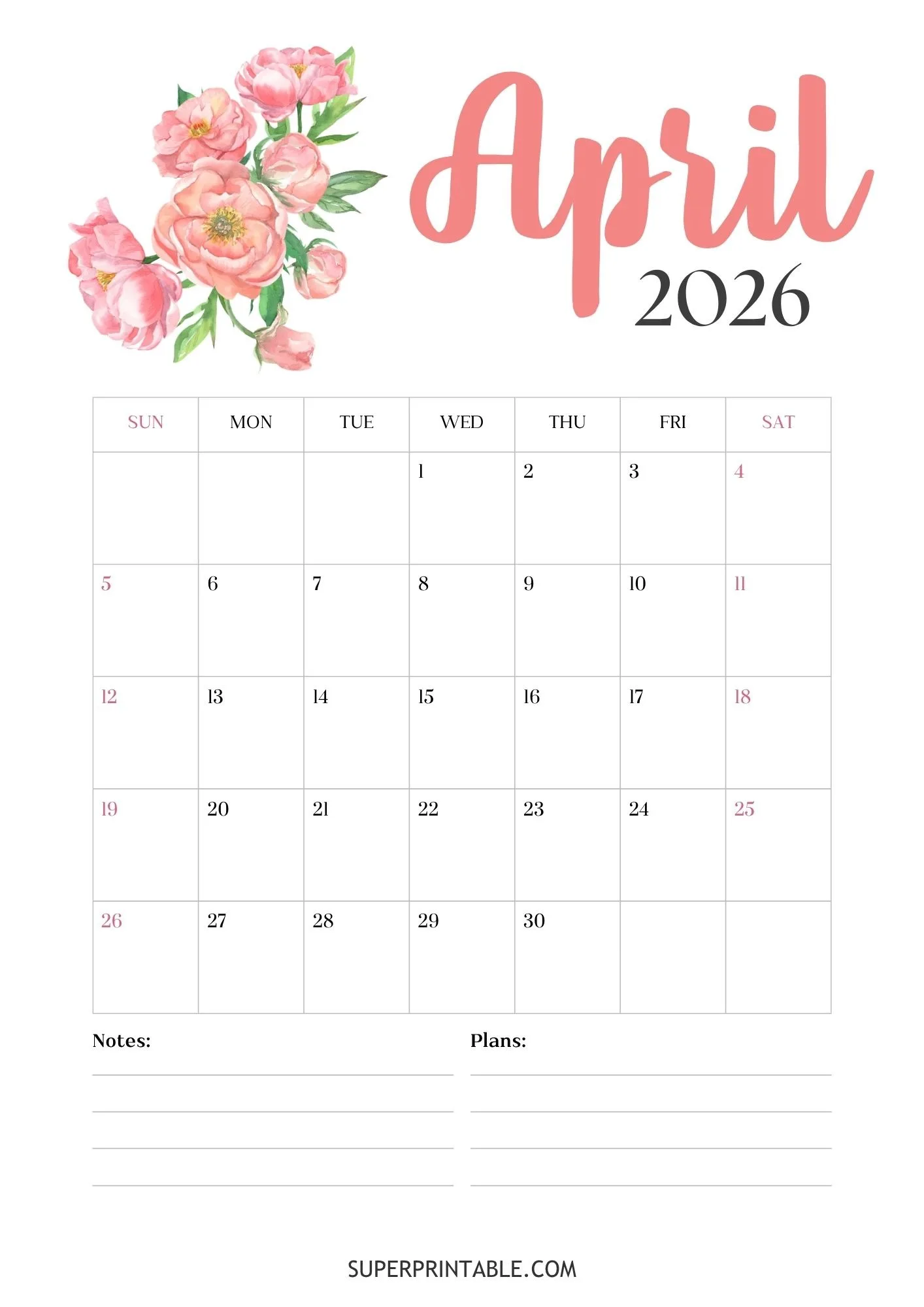 Creative April Calendar 2026 5