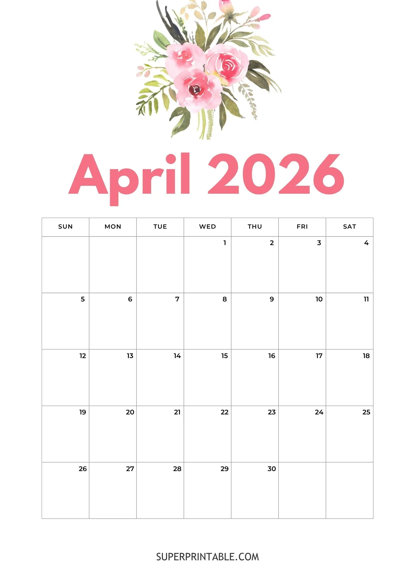 Creative April Calendar 2026 8