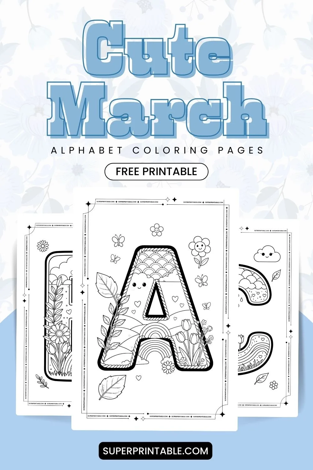Cute March Alphabet Coloring Pages Pinterest Image
