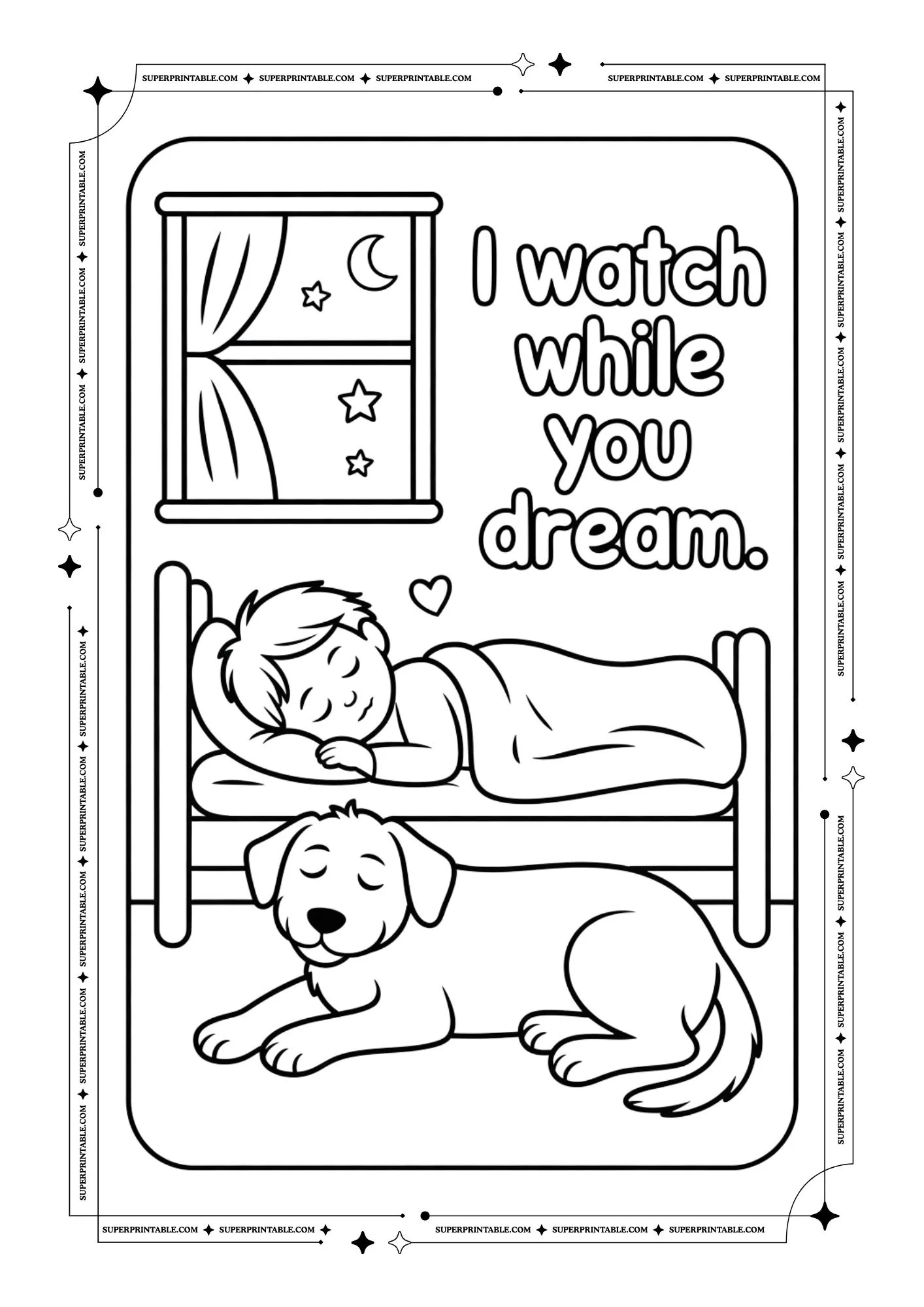 Dog's Loyalty Lessons Coloring Pages 1