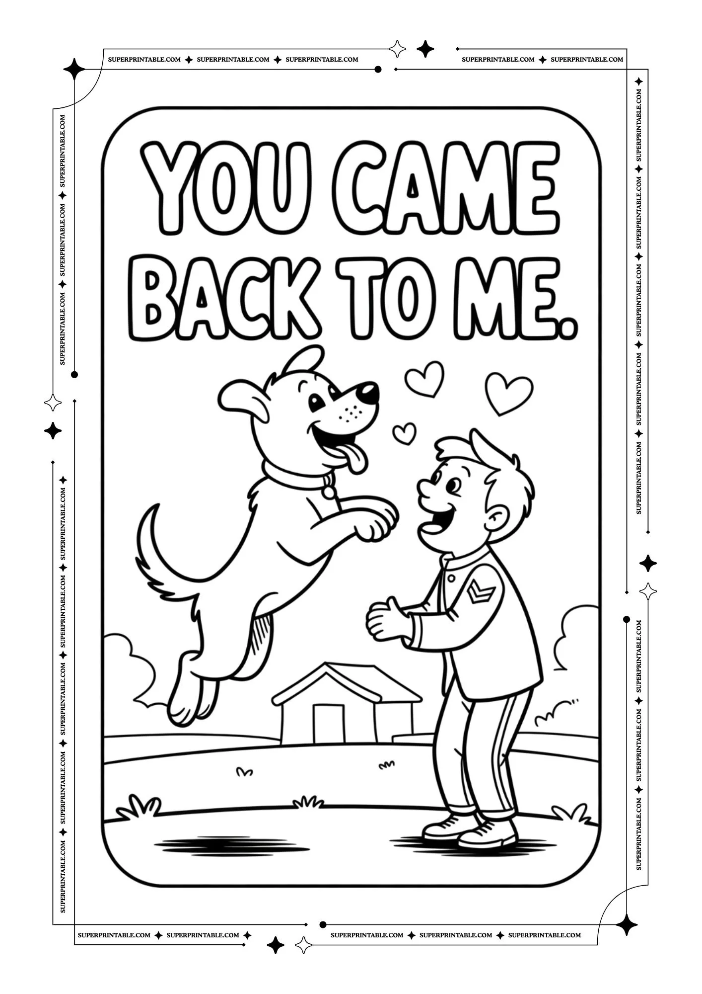 Dog's Loyalty Lessons Coloring Pages 5