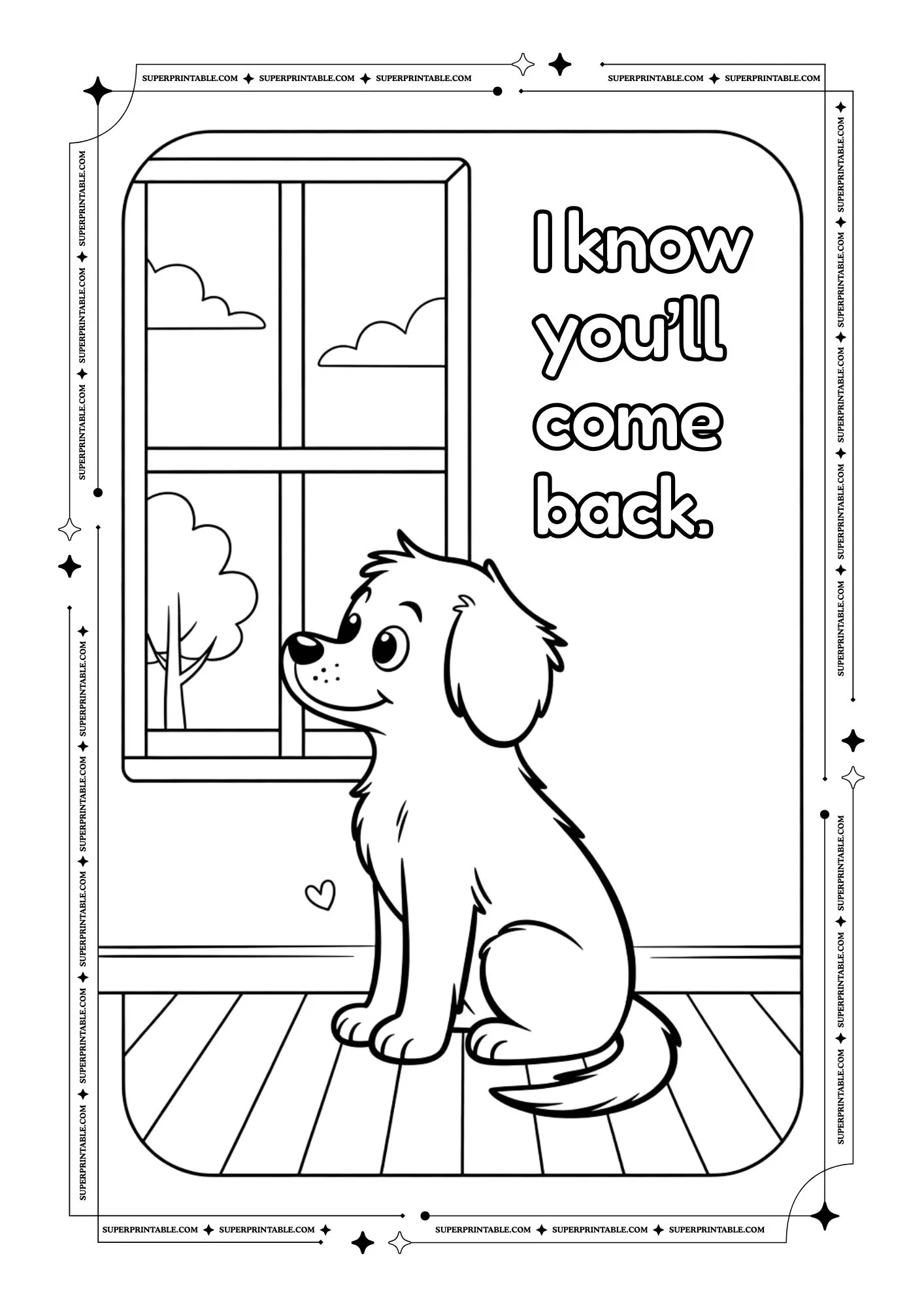 Dog's Loyalty Lessons Coloring Pages 6
