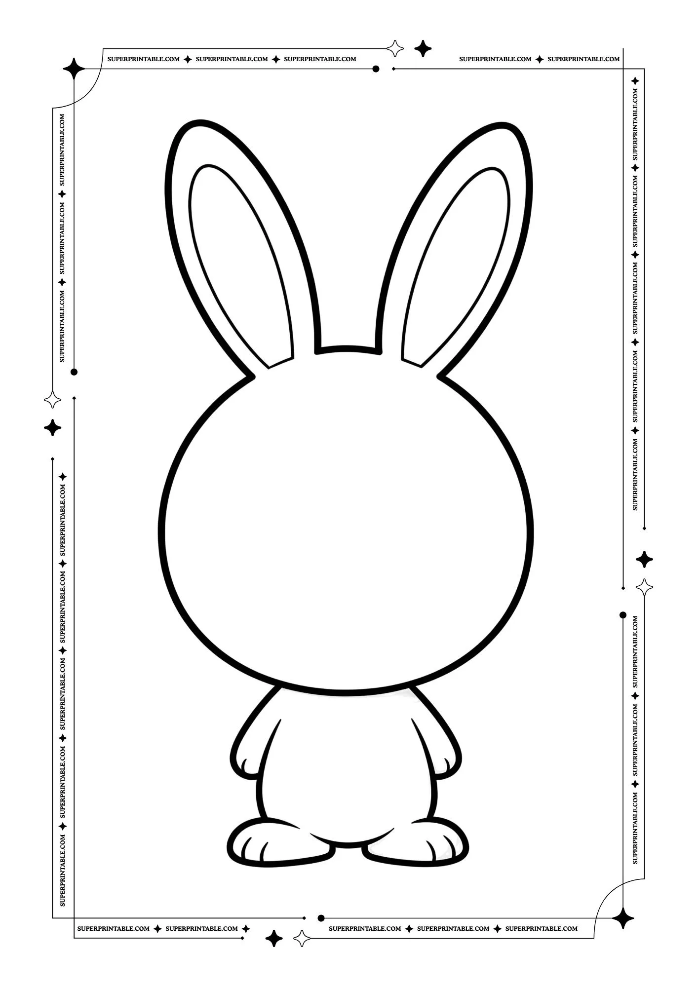 Draw Bunny Face Template 1