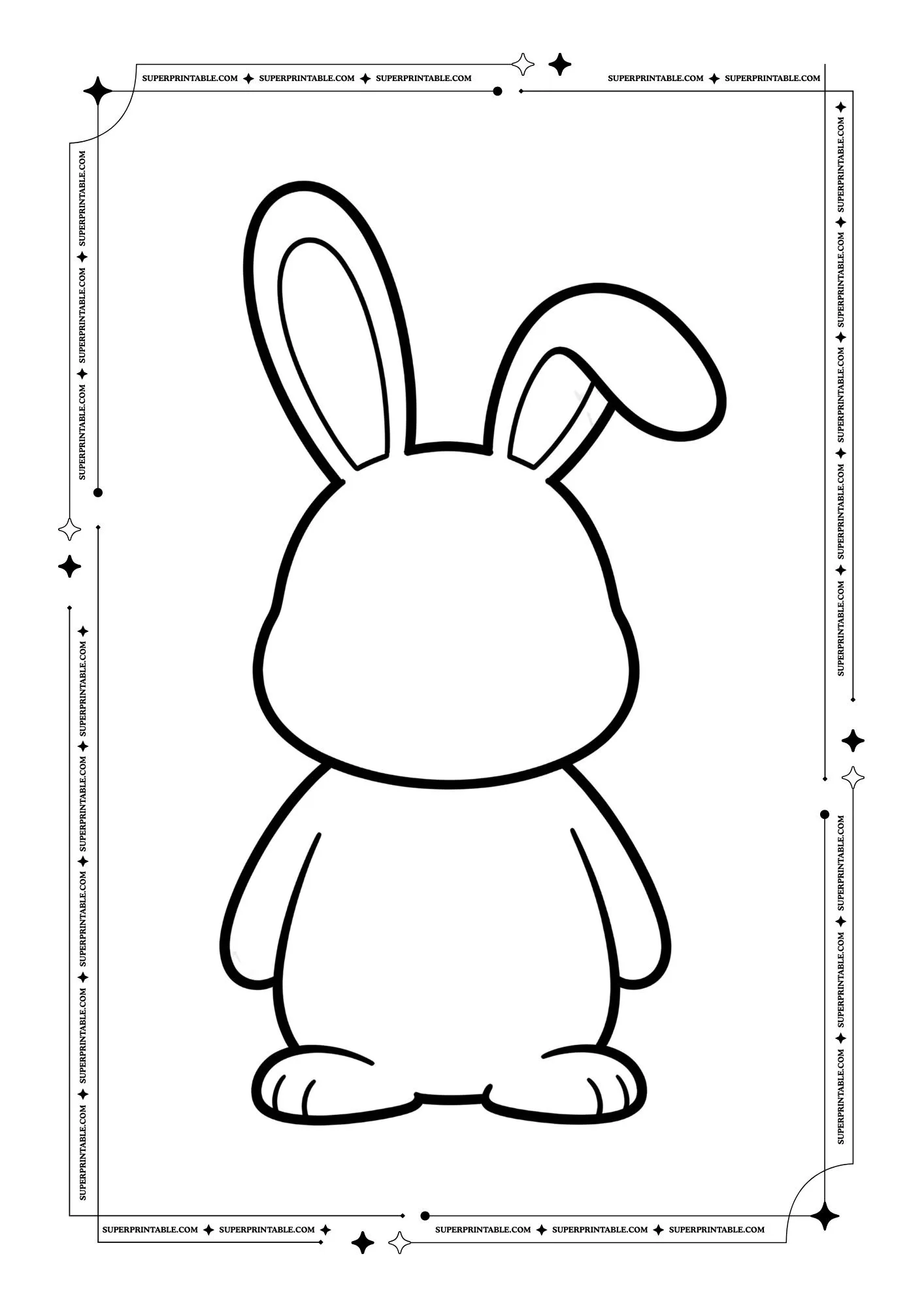 Draw Bunny Face Template 4