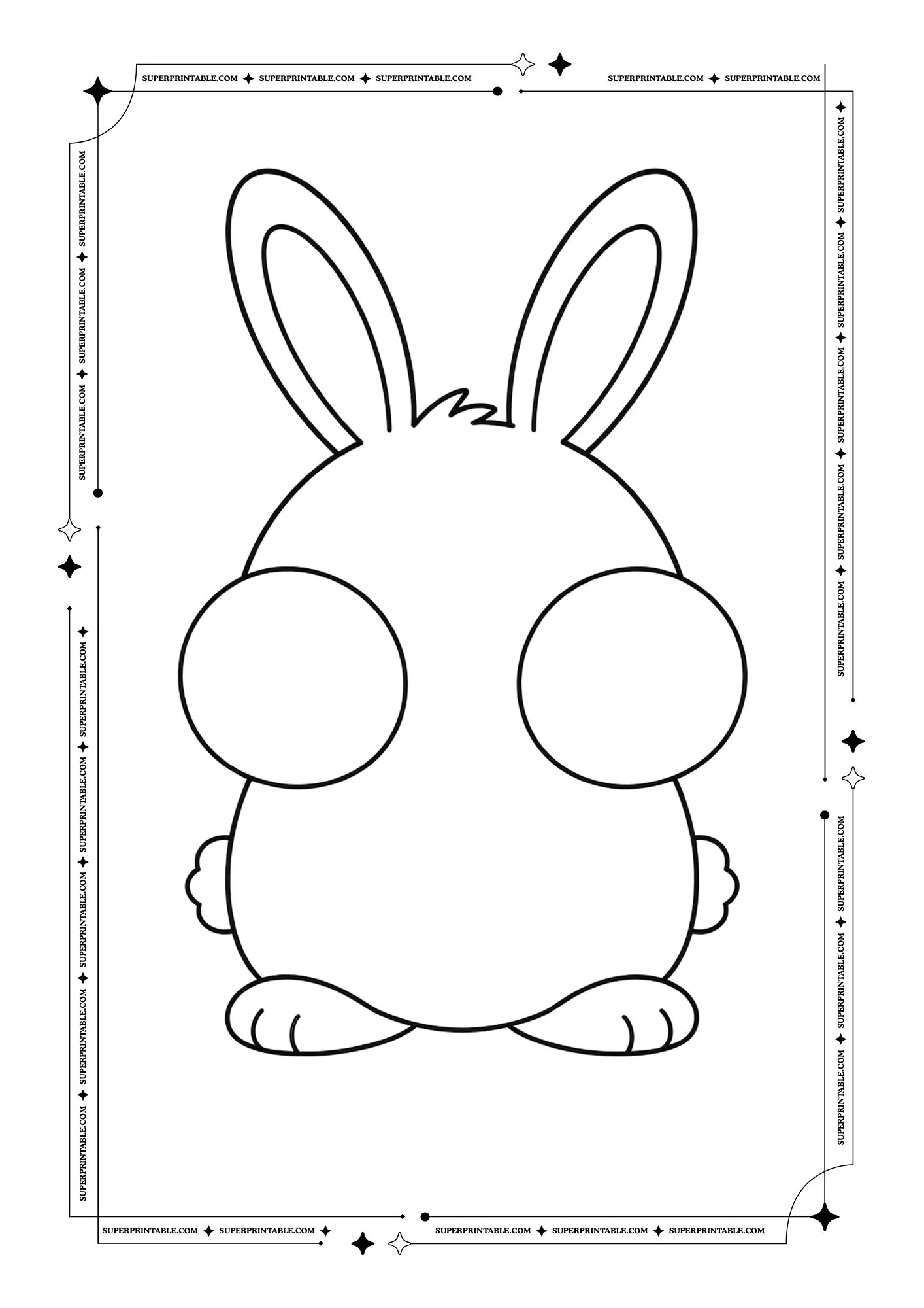Draw Bunny Face Template 5