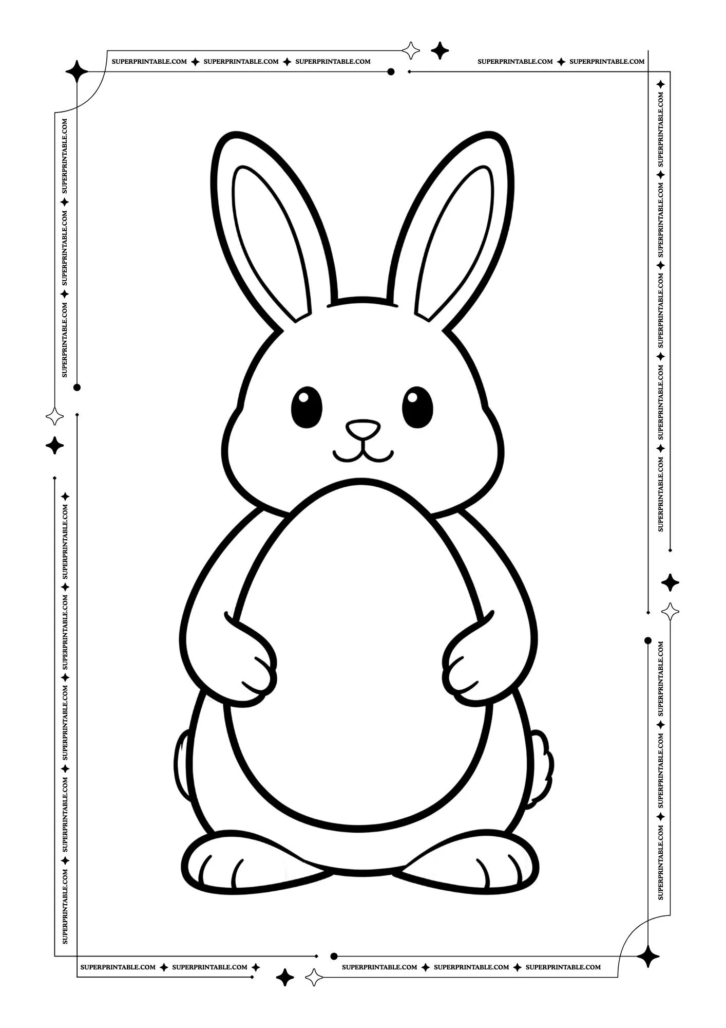 Easter Bunny Templates and Outlines 1