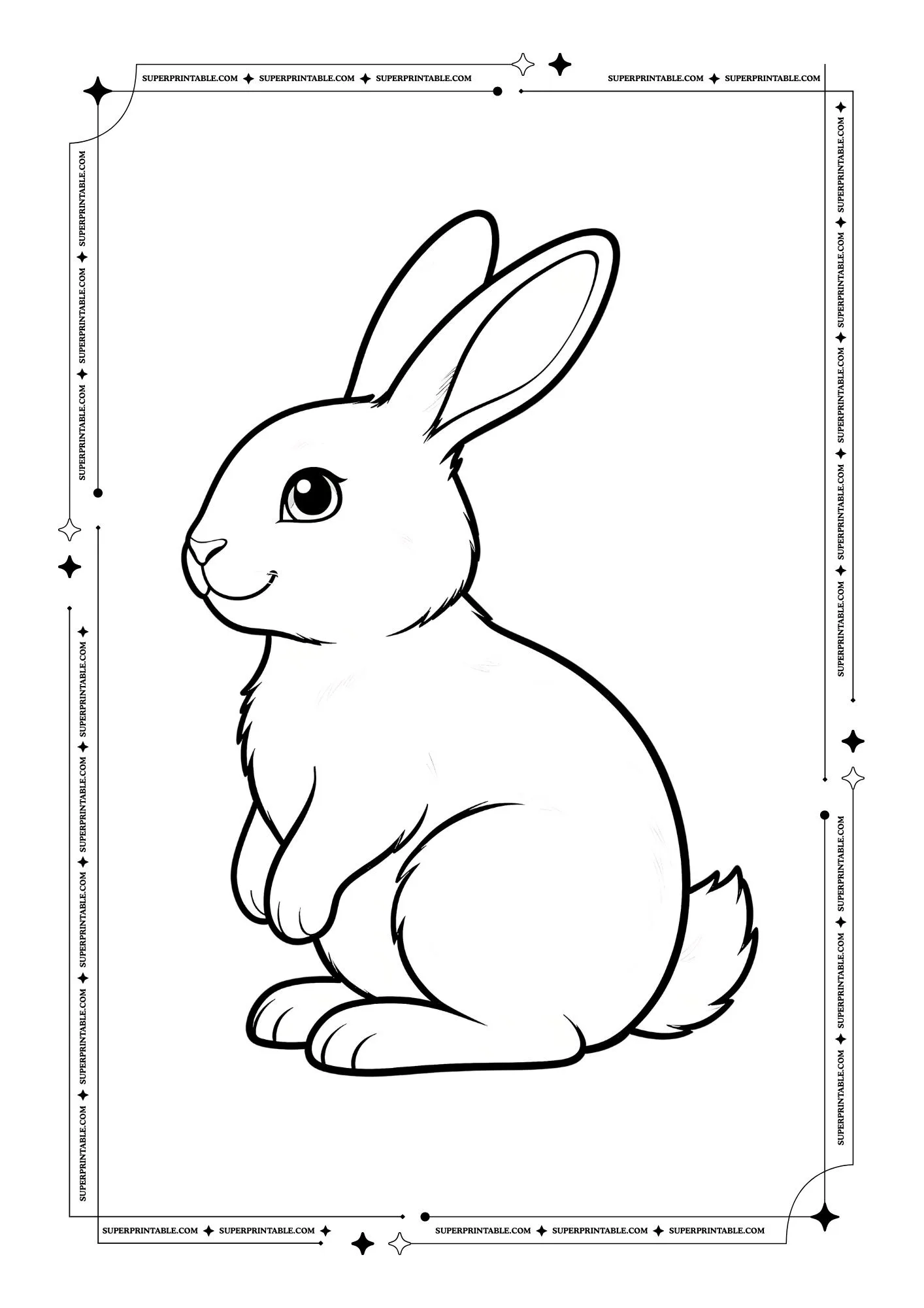 Easter Bunny Templates and Outlines 3