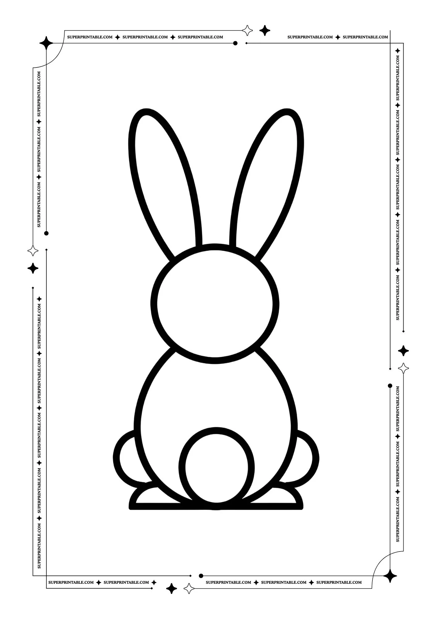 Easter Bunny Templates and Outlines 4