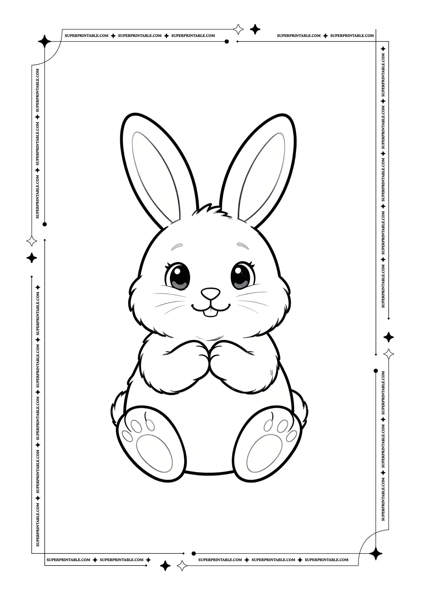 Easter Bunny Templates and Outlines 5