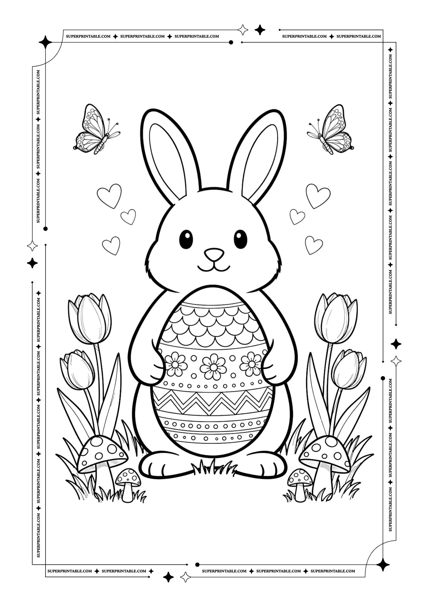 Easter Eggs Coloring Pages 3