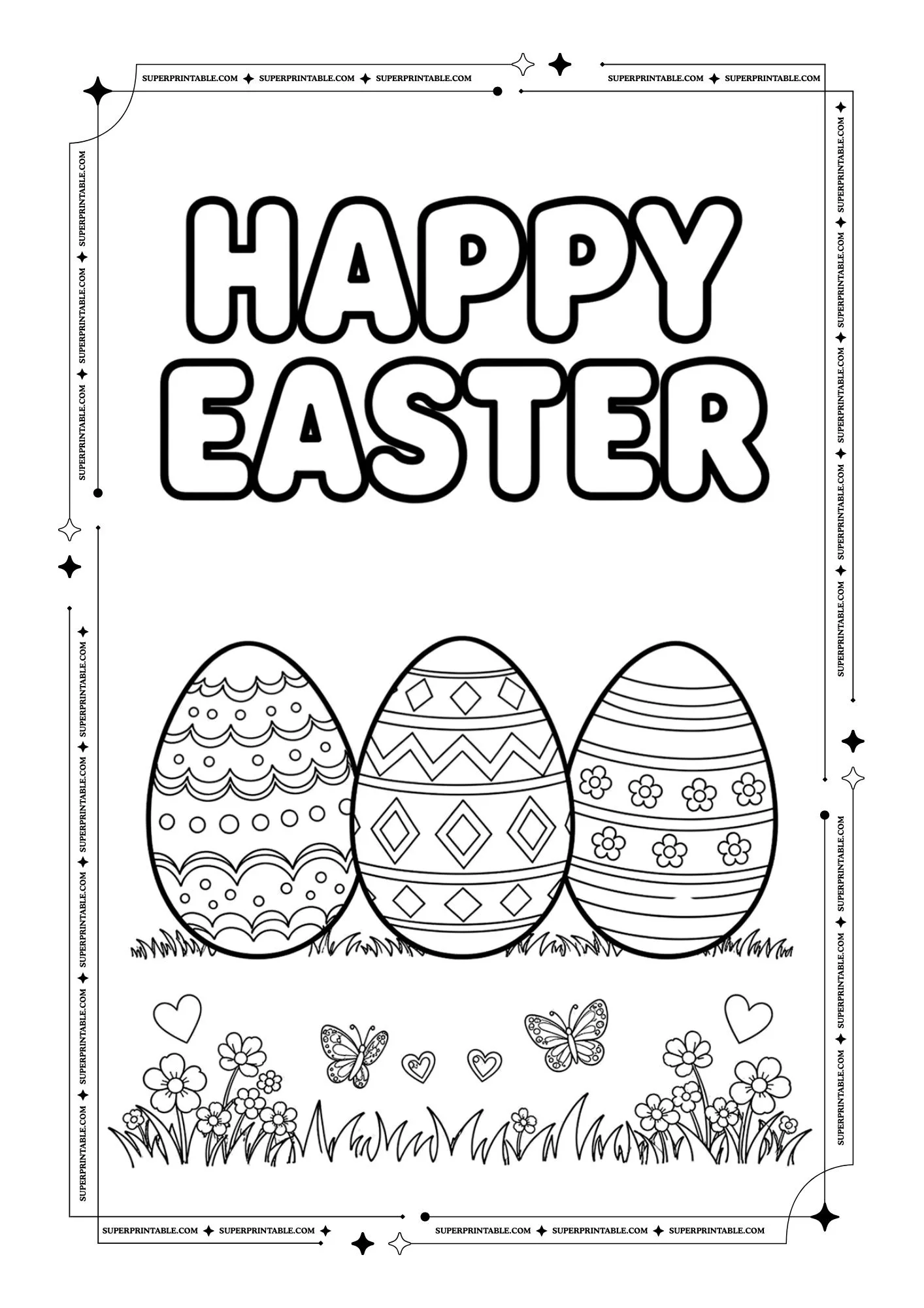 Easter Eggs Coloring Pages 6
