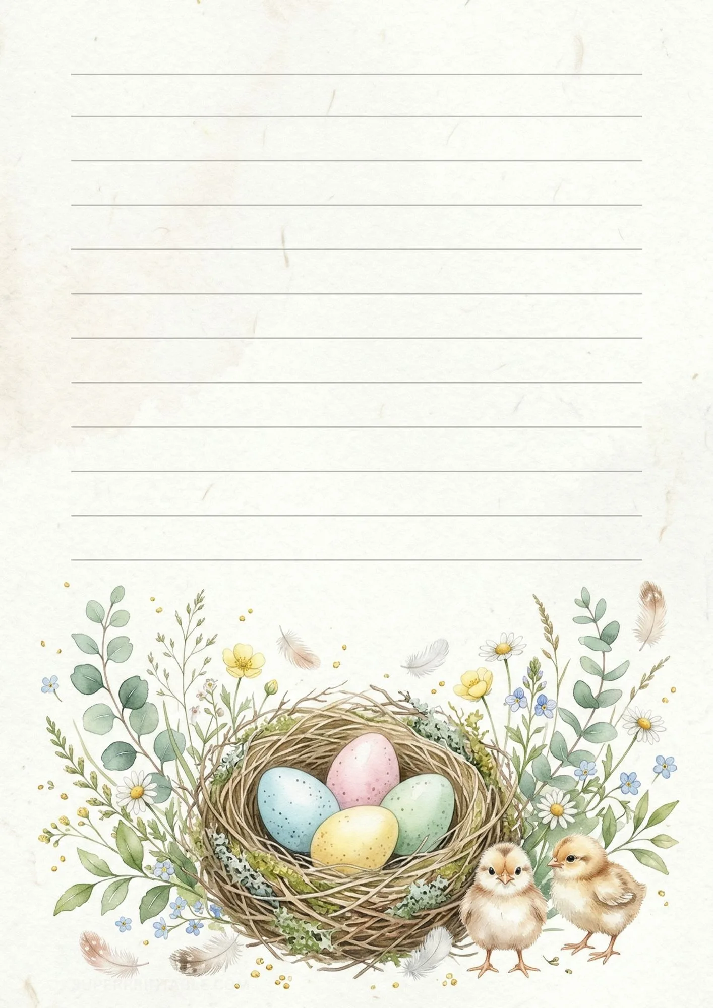 Easter & Spring Digital Writing Papers 1