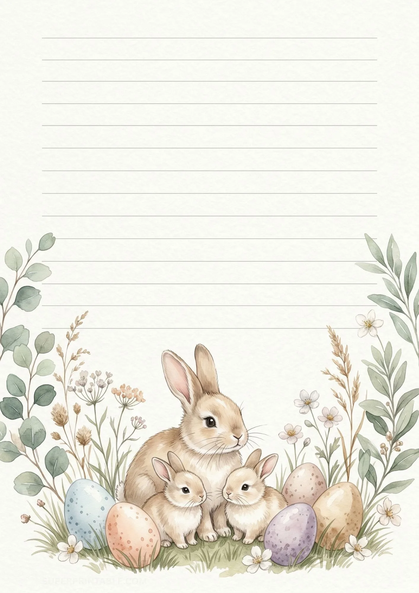 Easter & Spring Digital Writing Papers 4