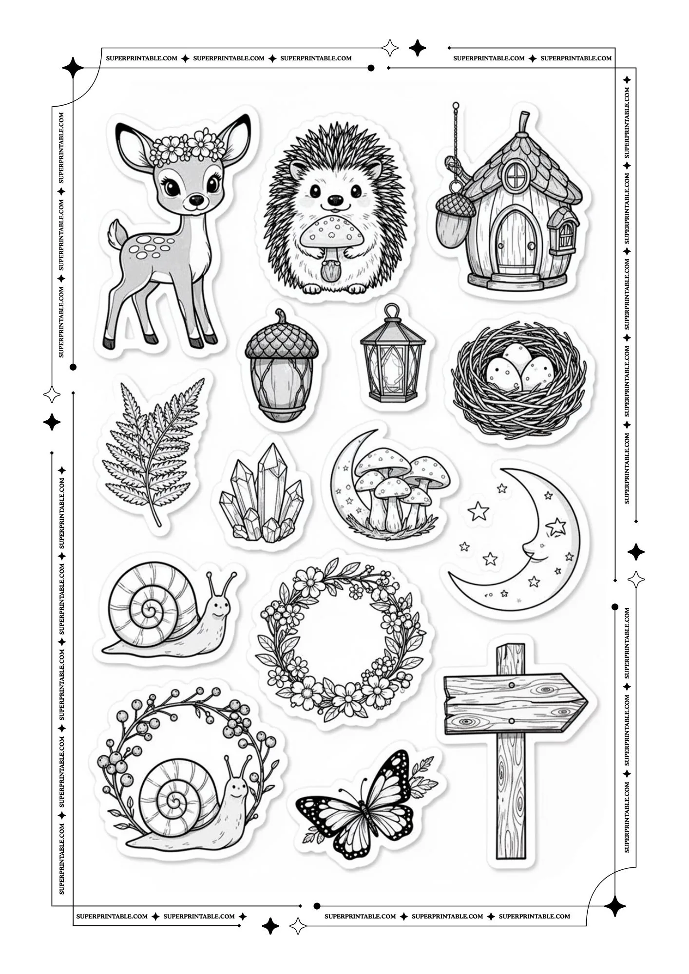 Journal Stickers Coloring Pages 3