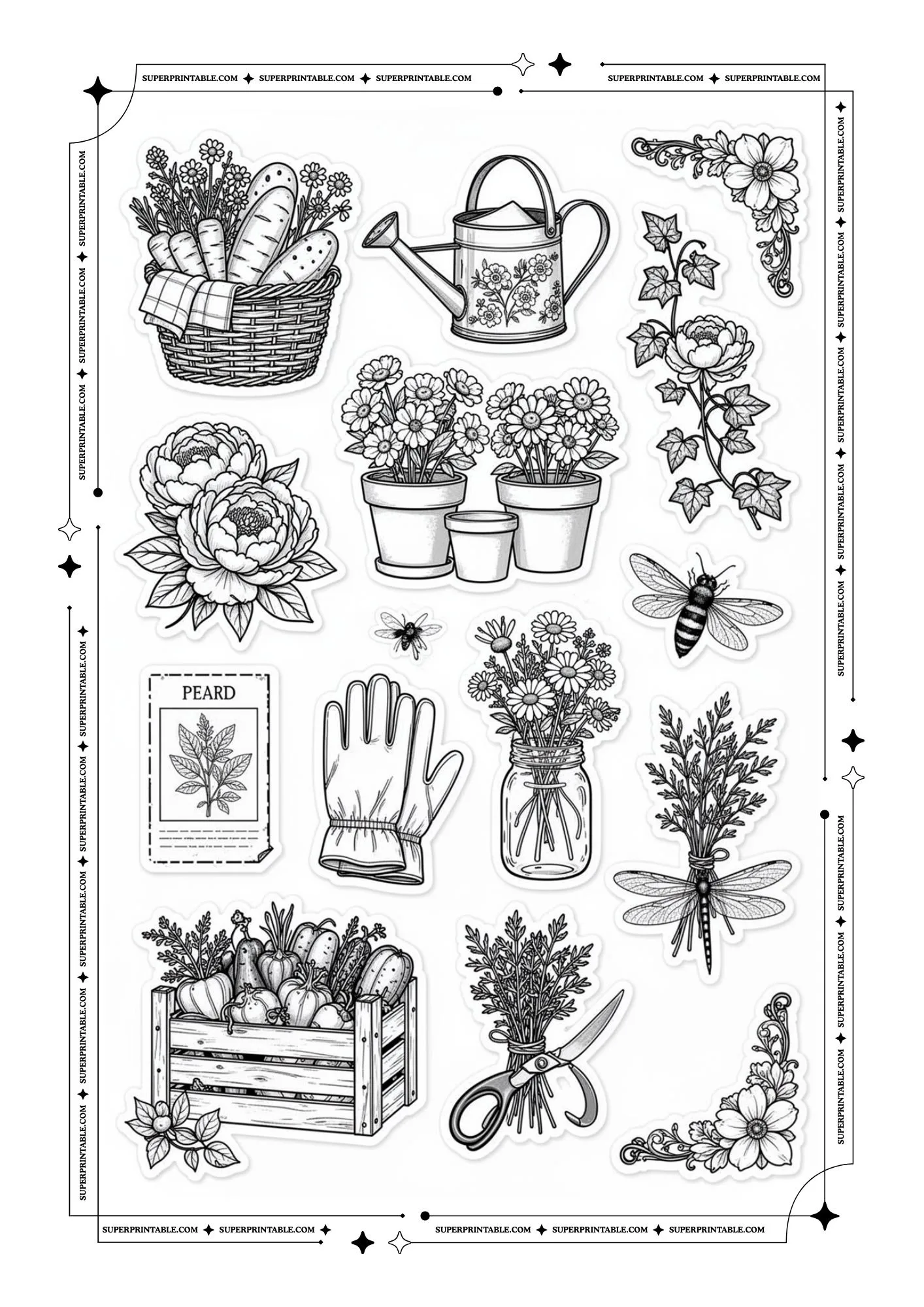 Journal Stickers Coloring Pages 4