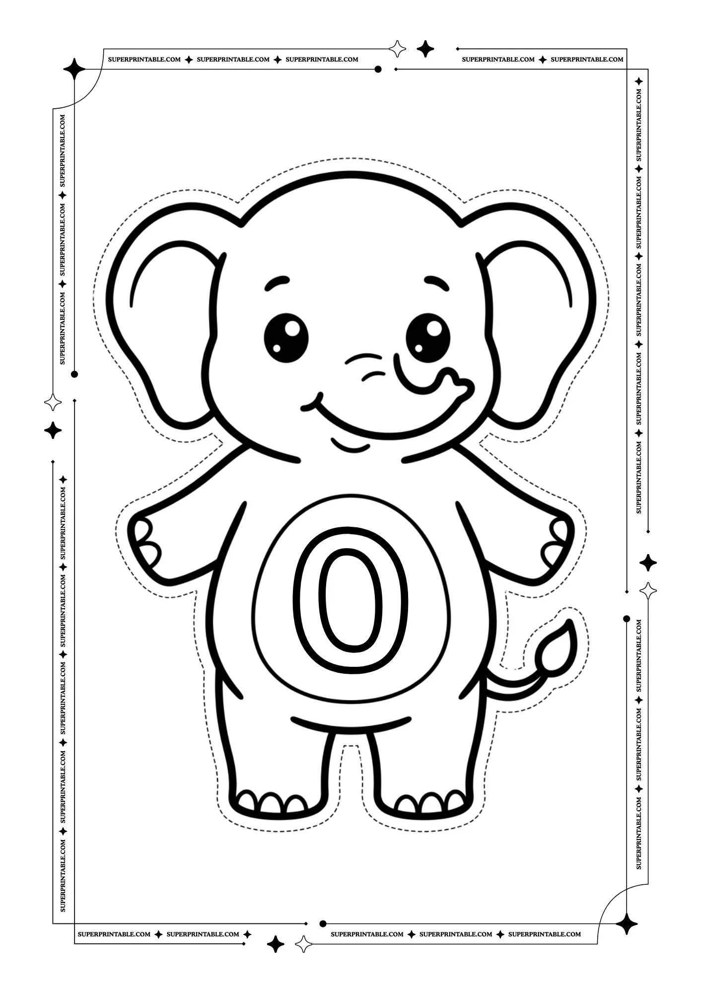 Little Elephant Classroom Coloring Activities Decoration 1