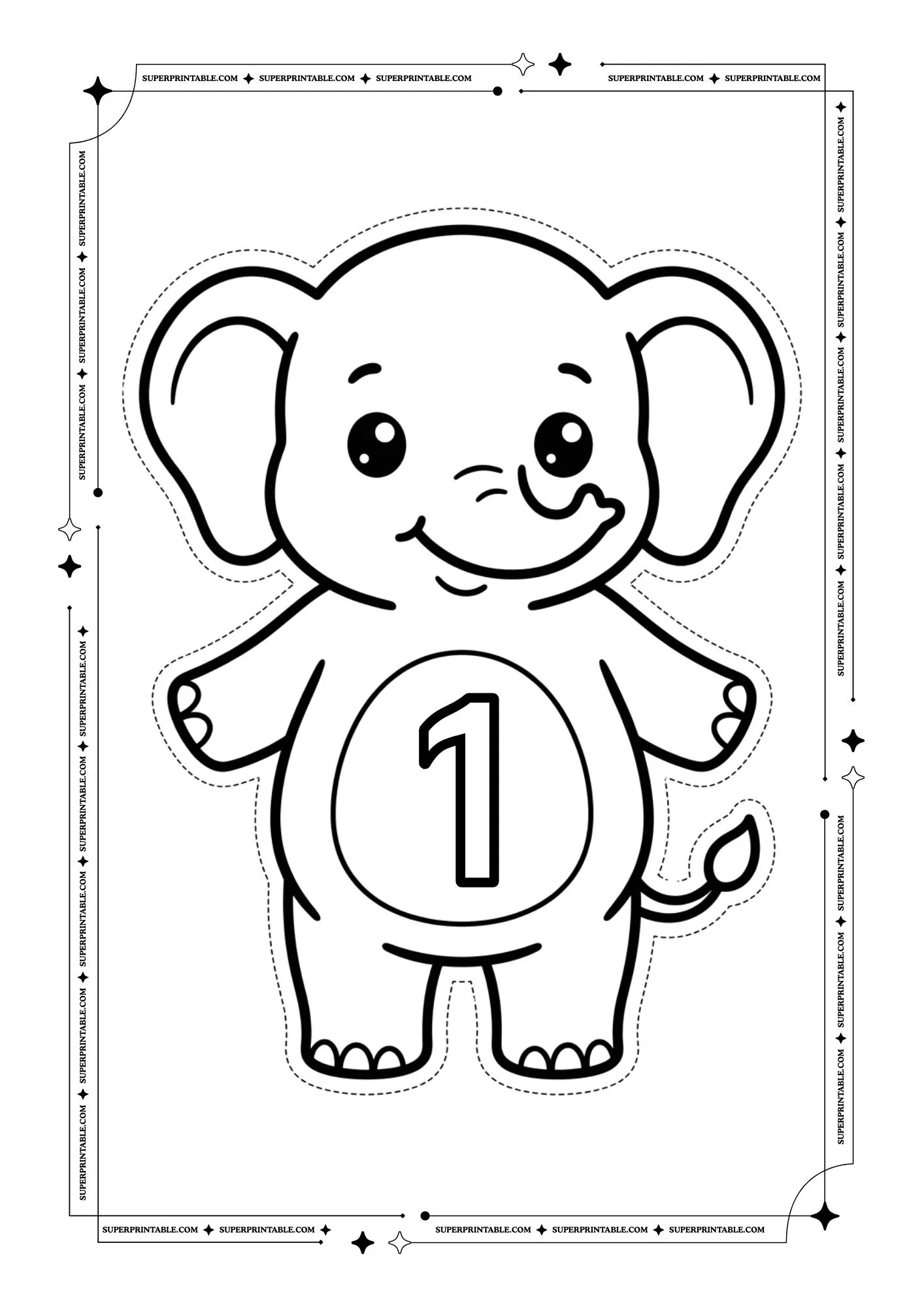 Little Elephant Classroom Coloring Activities Decoration 2